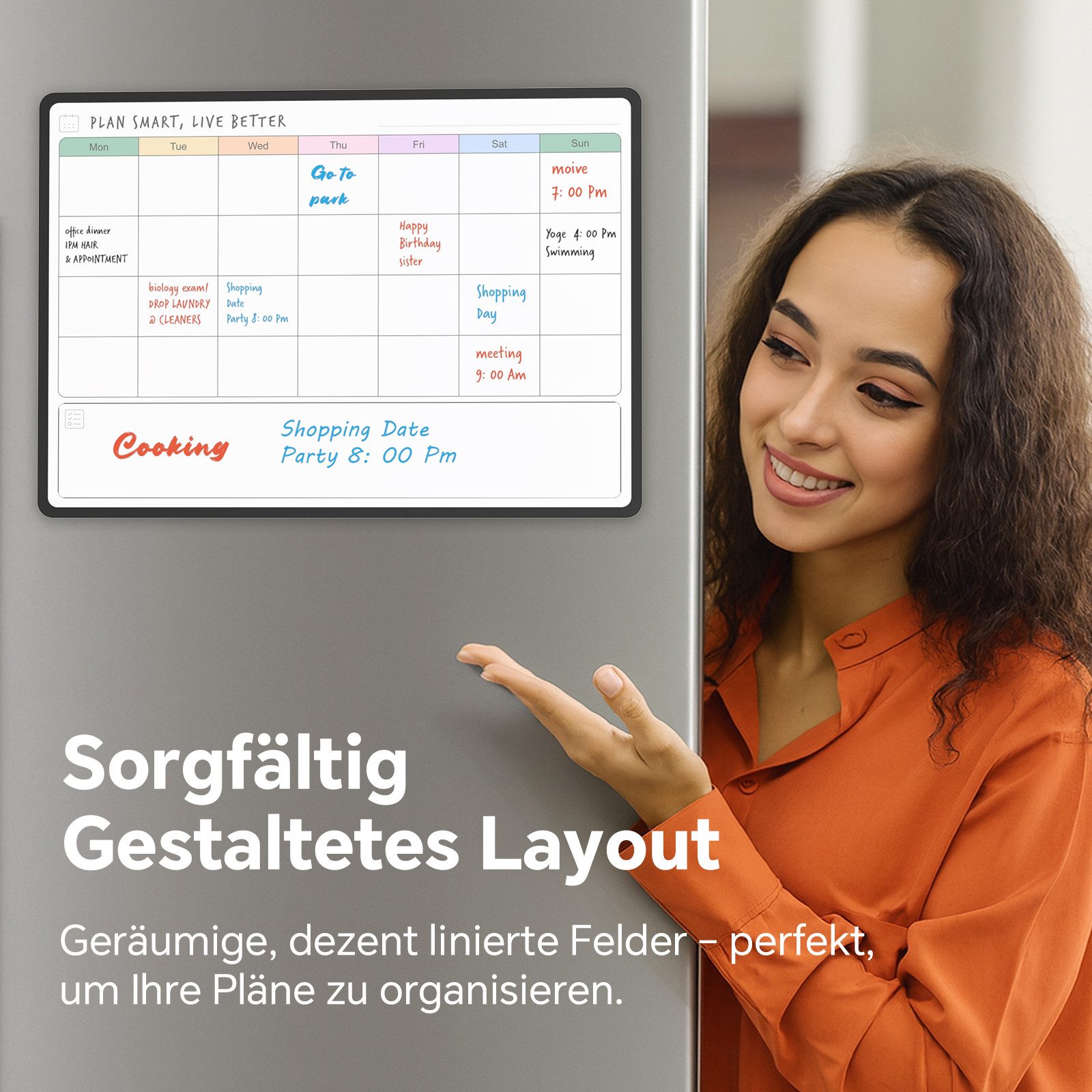 Comfy Mate Magnettafel Whiteboard Magnetisch A3 Monatsplaner für Kühlschran günstig online kaufen