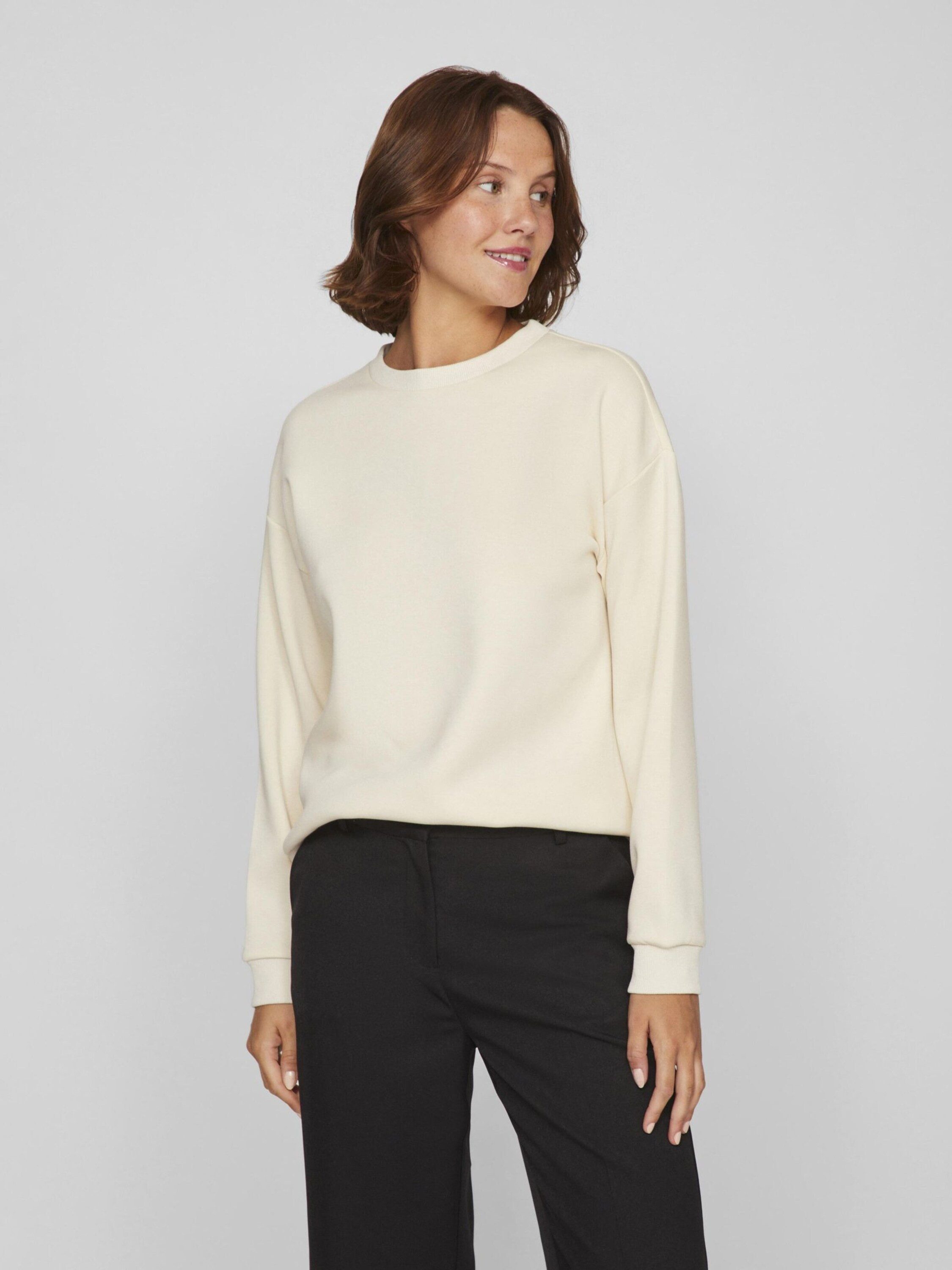 Vila Sweatshirt Sandy (1-tlg) Plain/ohne Details