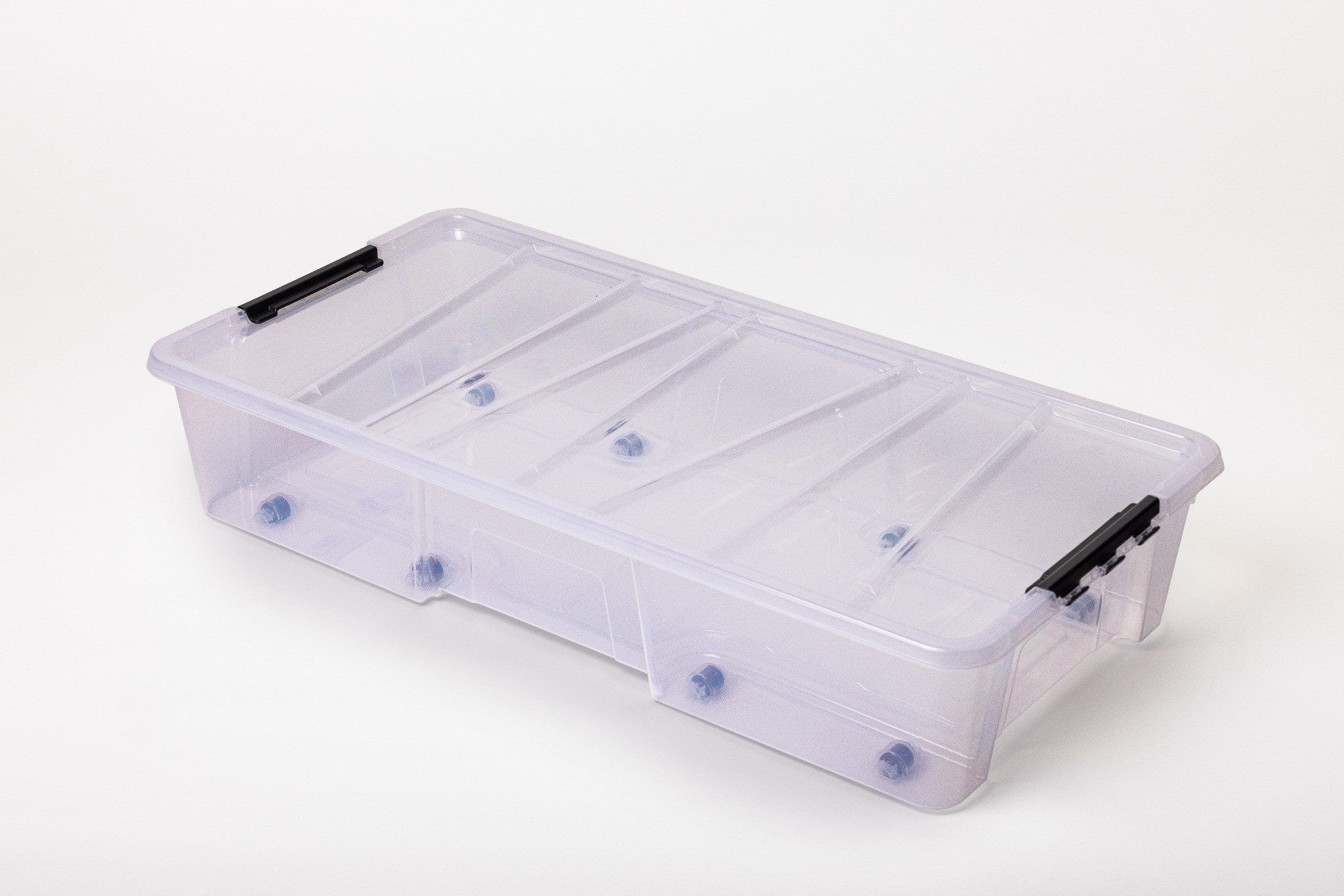ONDIS24 Aufbewahrungsbox Unterbettbox Jolly Rollbox mit Deckel 25/35L Spielzeugkiste (1 St), transparent, stapel,- und nestbar