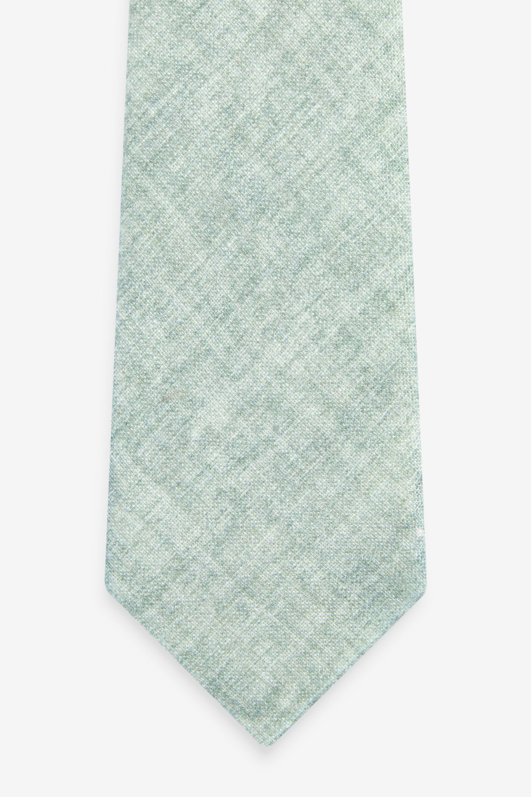 Next Sage Signature Krawatte Made (1-St) Italy in Green Leinen-Krawatte