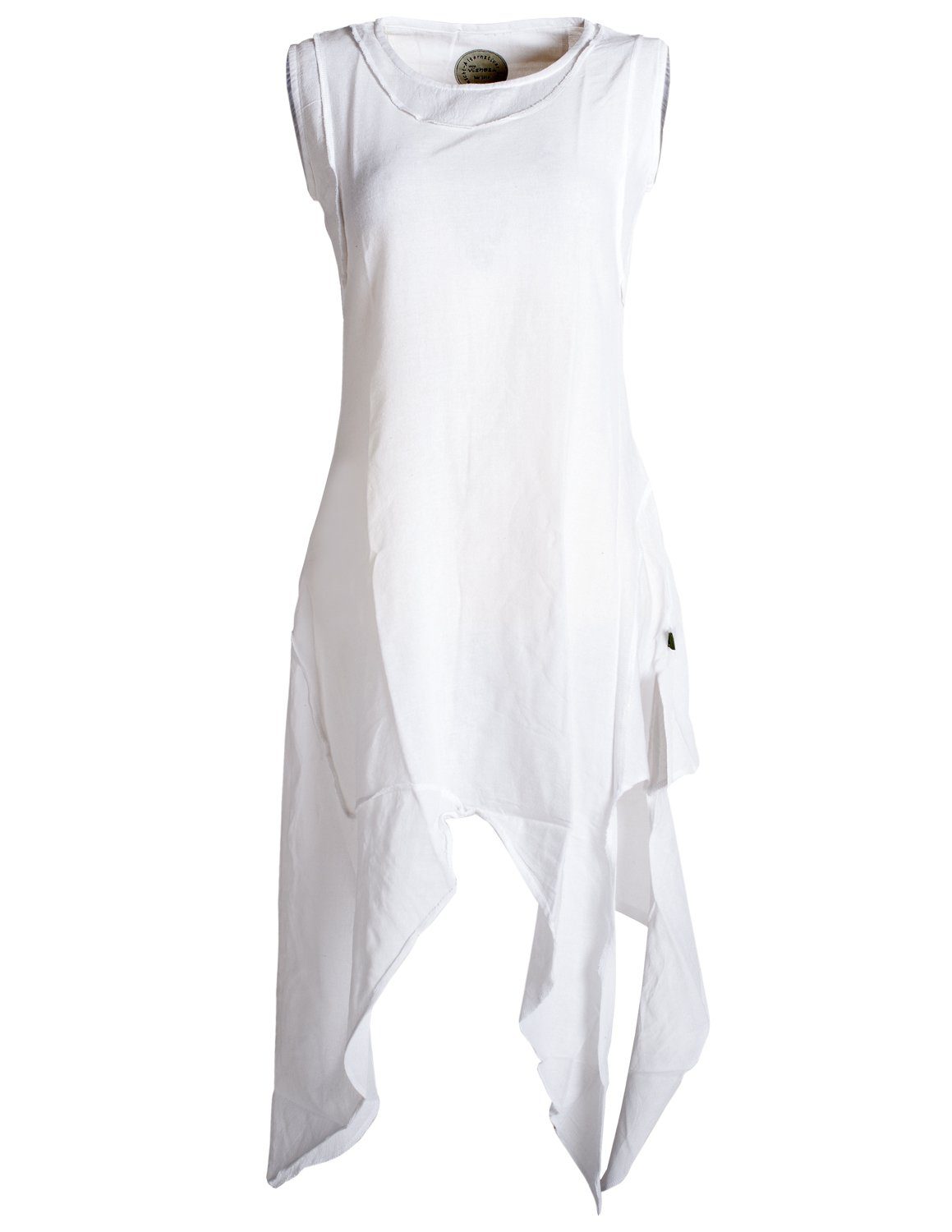 Vishes Zipfelkleid Asymmetrisches armloses Lagenlook Zipfelkleid günstig online kaufen
