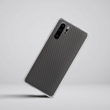 DeinDesign Handyhülle Metallic Look Muster Carbon Carbon, Huawei P30 Pro New Edition Silikon Hülle Bumper Case Handy Schutzhülle