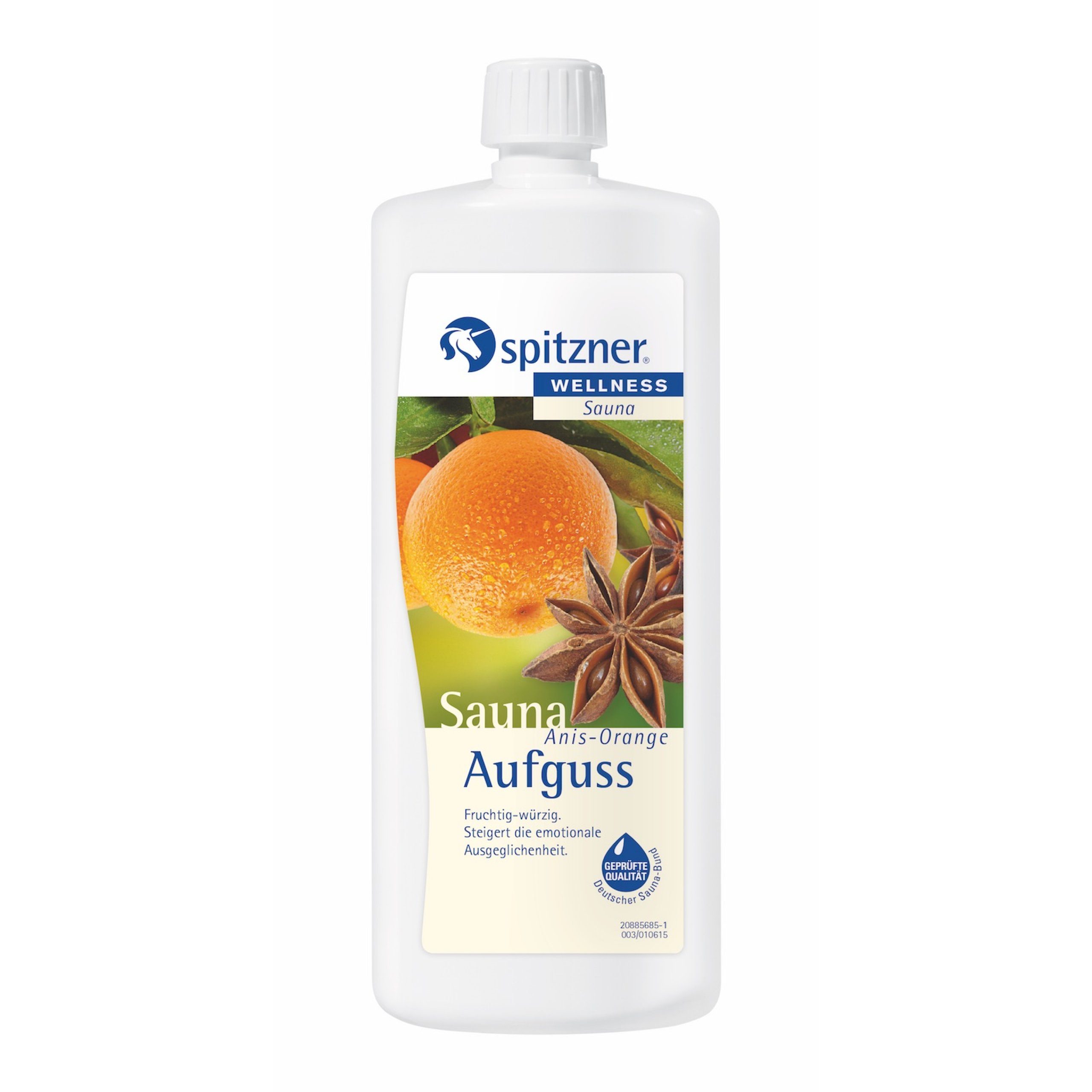 Spitzner Aufgusskonzentrat Spitzner Saunaaufguss Anis Orange 1 Liter Wellness Sauna Aufguss 1000