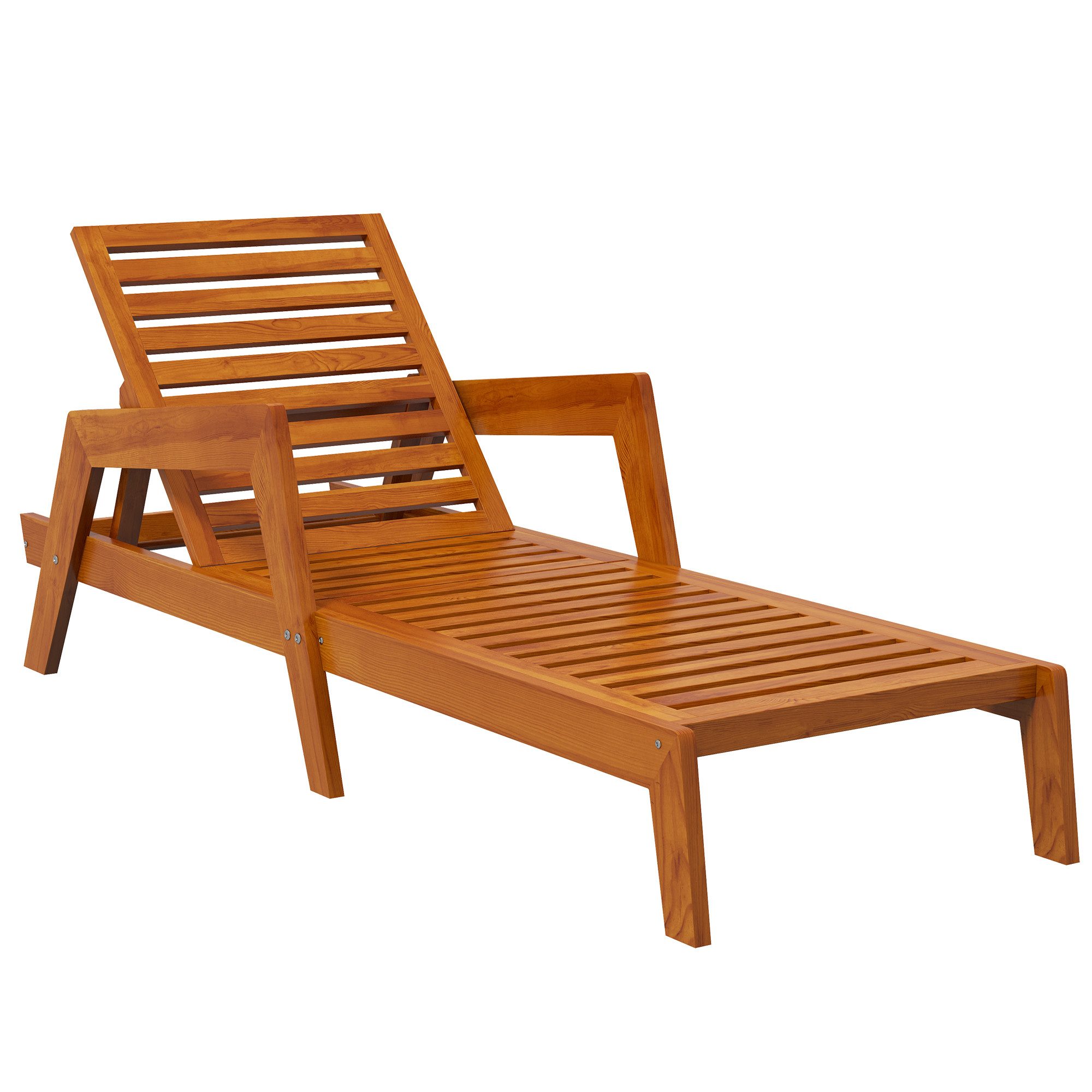 Outsunny Gartenliege Balkonliege mit verstellbarer Rückenlehne, günstig online kaufen