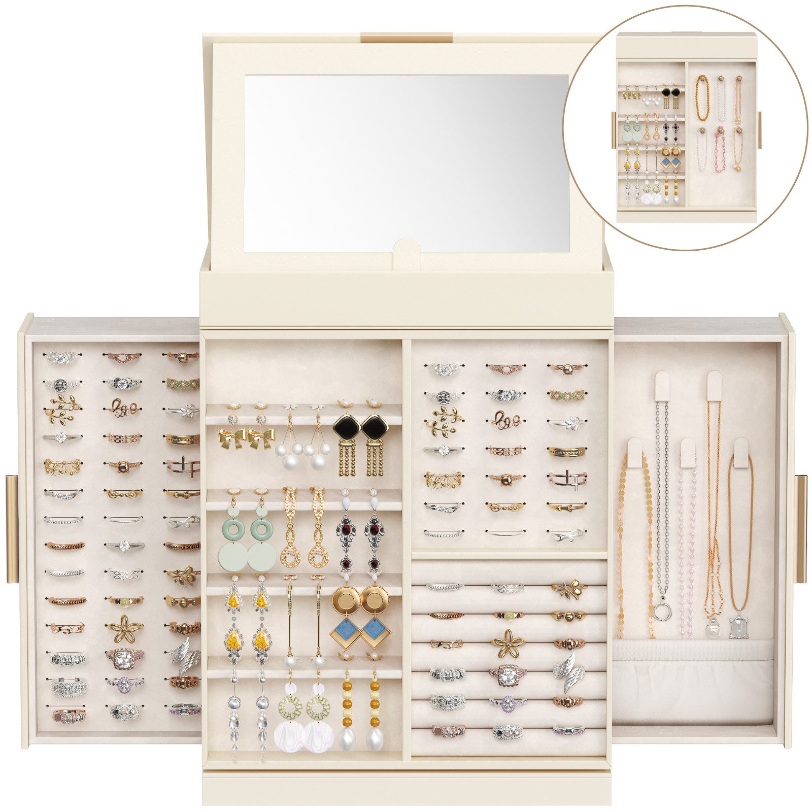 Lifewit Aufbewahrungsbox Schmuckaufbewahrung Drehbar, Schmuckschatulle, Ver günstig online kaufen