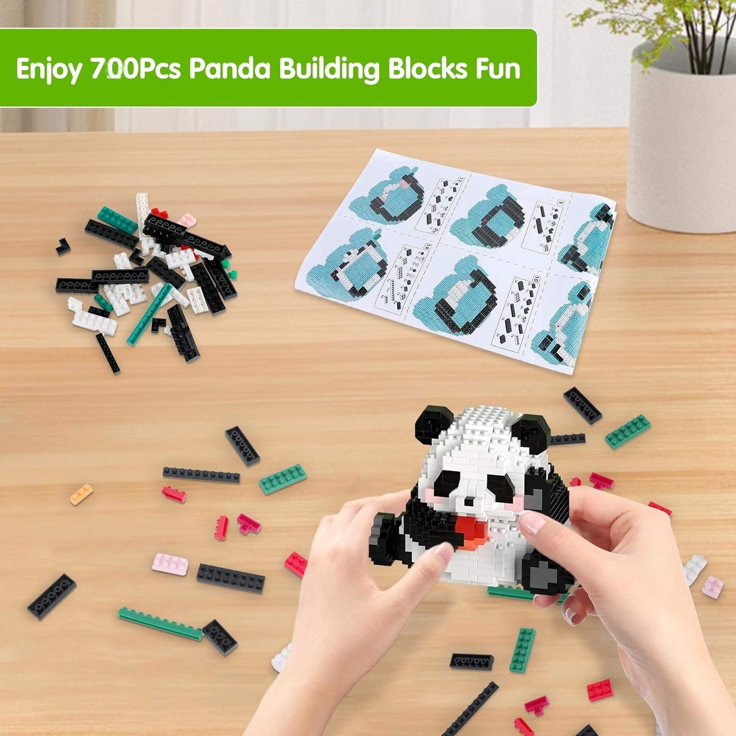 XDeer 3 in1 Panda Mini Bausteine,Panda Klemmbausteine Sets Spielbausteine, günstig online kaufen