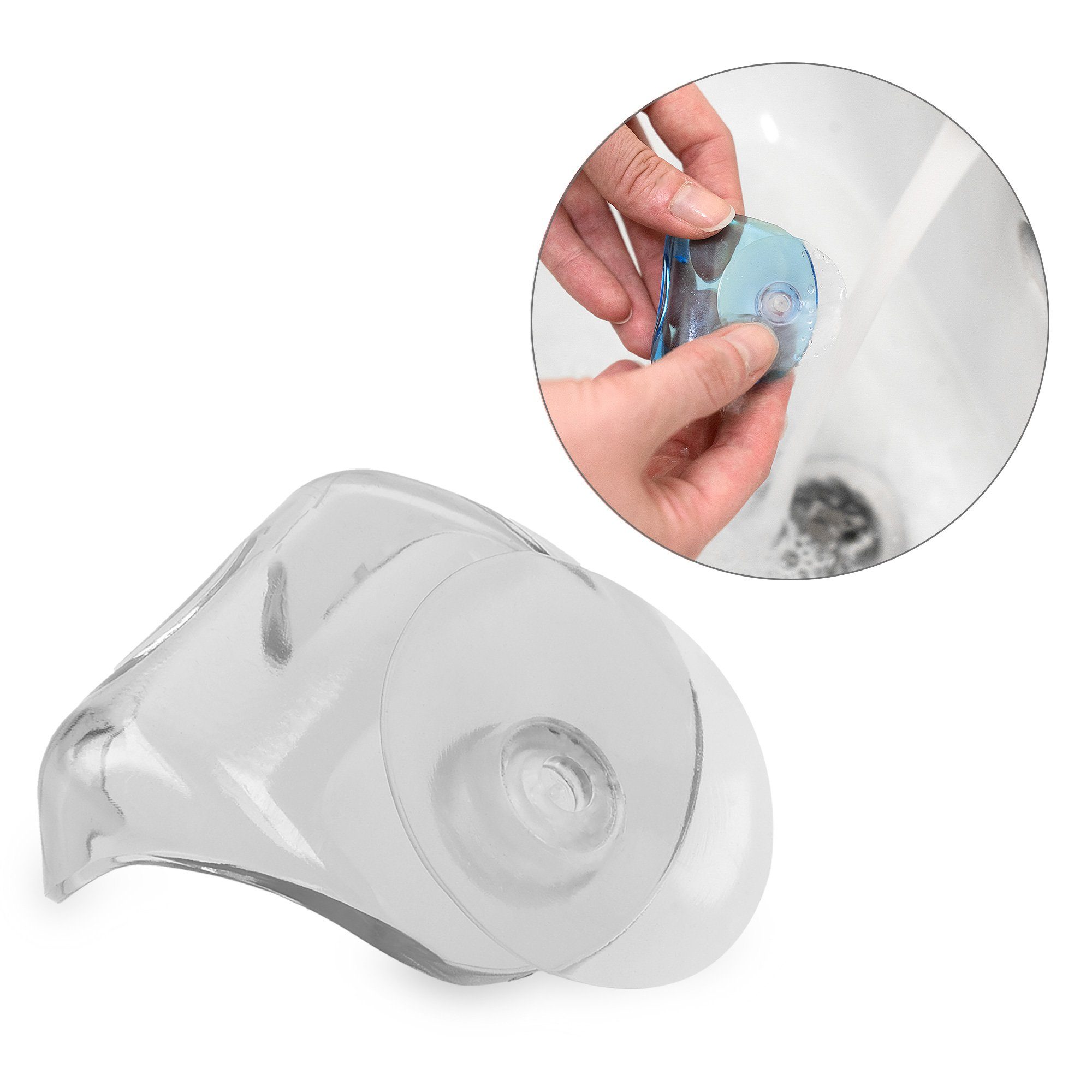 kwmobile Rasier-Set 2x Saugnapf Halterung für Rasierer, 2-tlg., für Glas und Fliesen - Nassrasierer Saugnapf Halter Set - Wand Haken