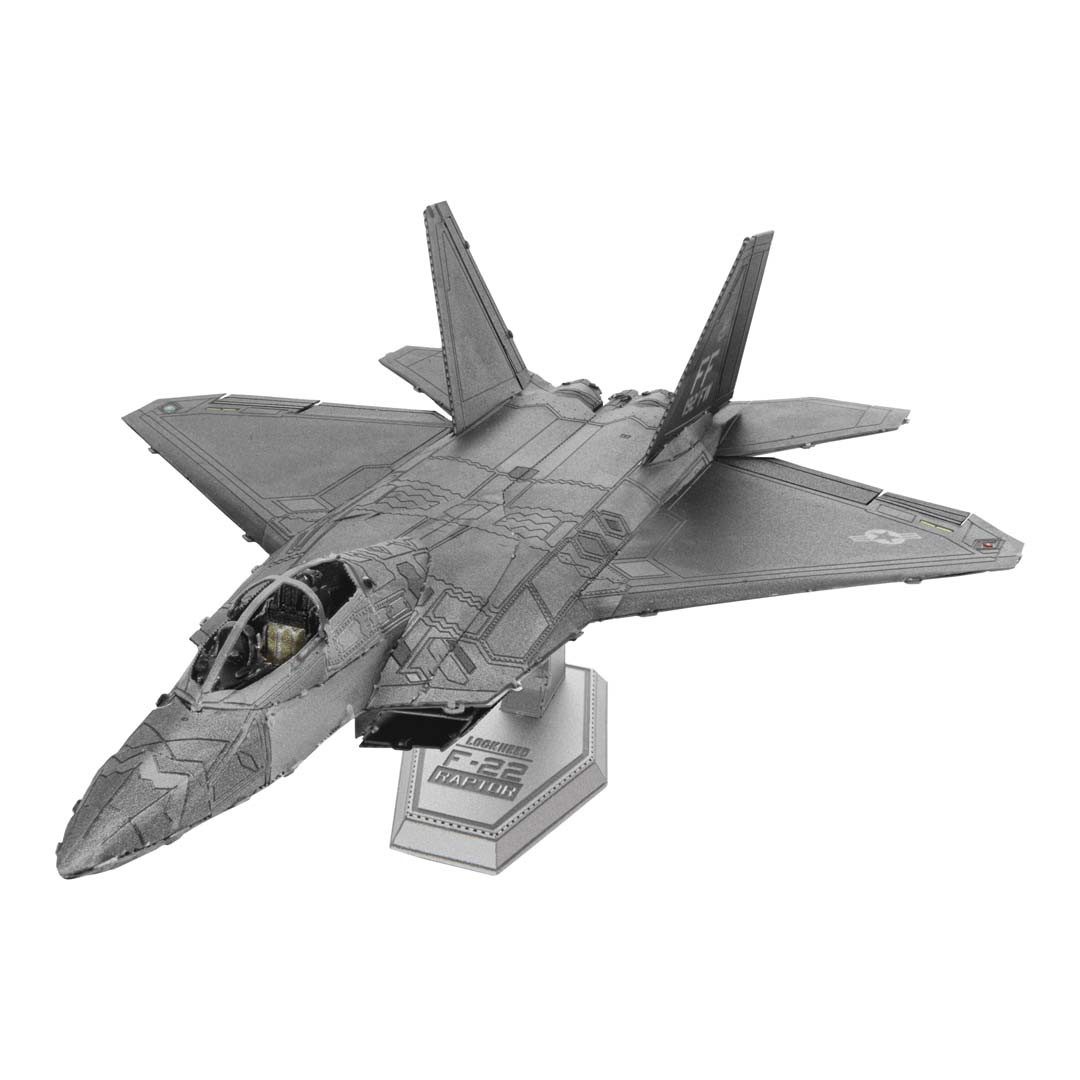 Puzzle Metal Earth, Kampfjet F-22 Raptor - 3D Metall Puzzle