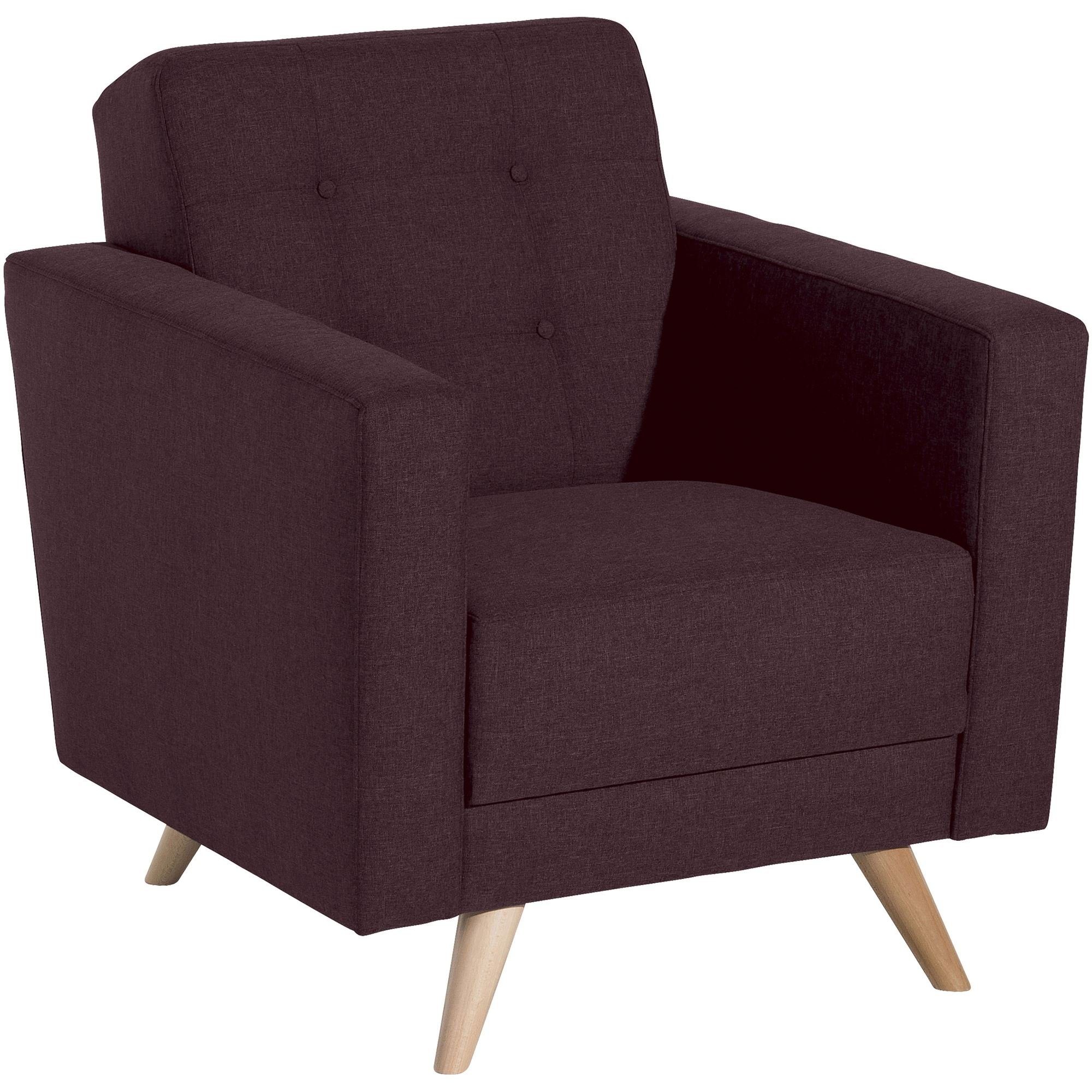 Flachgewebe / Karisa Sitz Buche inkl. natur Kostenlosem Sessel aufm hochwertig Bezug 58 21933 Kessel (Sparpreis Sessel verarbeitet,bequemer 1-St), burgund Versand,