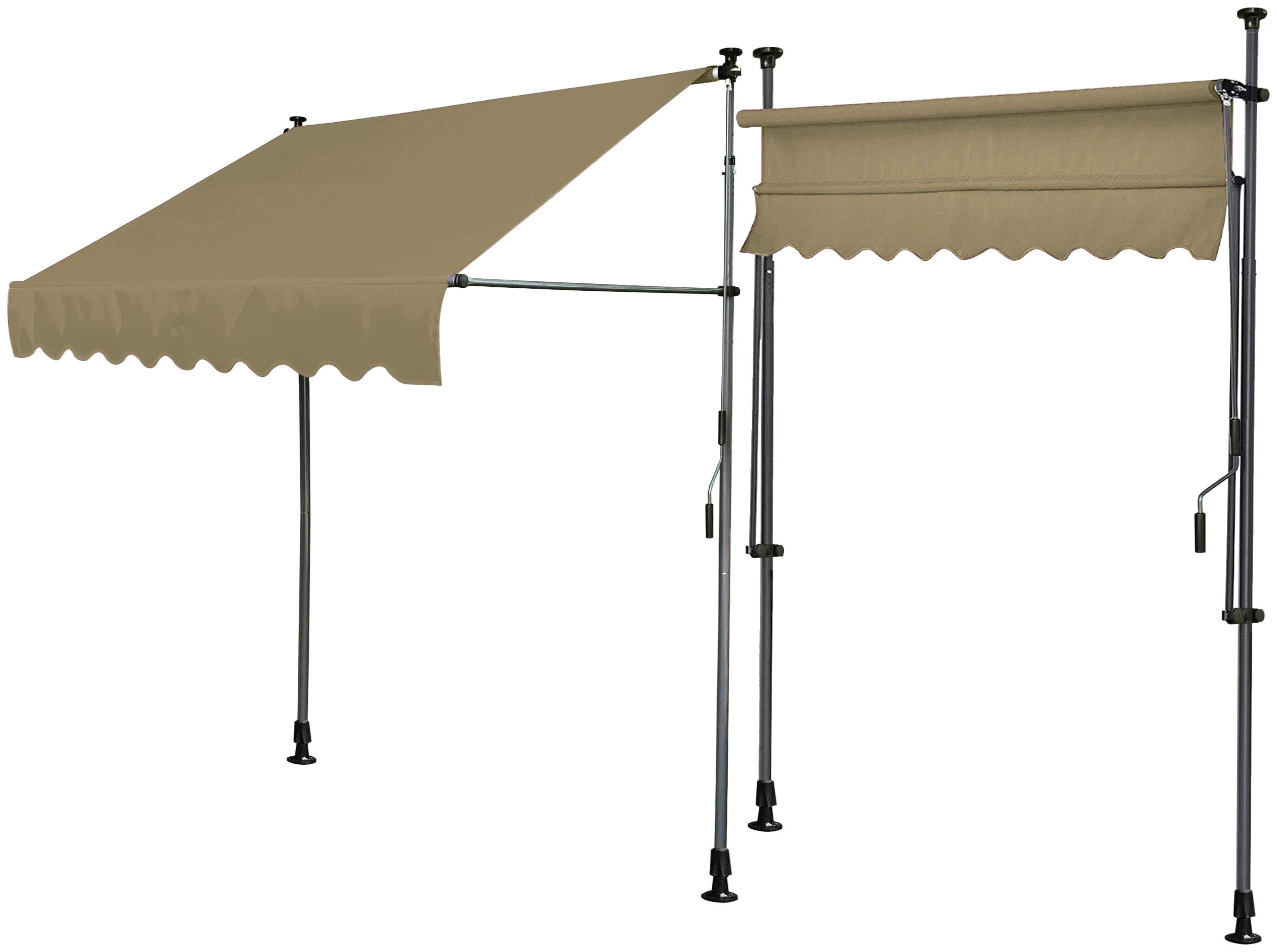 Quick Star Klemm-Senkrechtmarkise 300 cm Breite, 130 cm Ausfall, Neigungswi günstig online kaufen