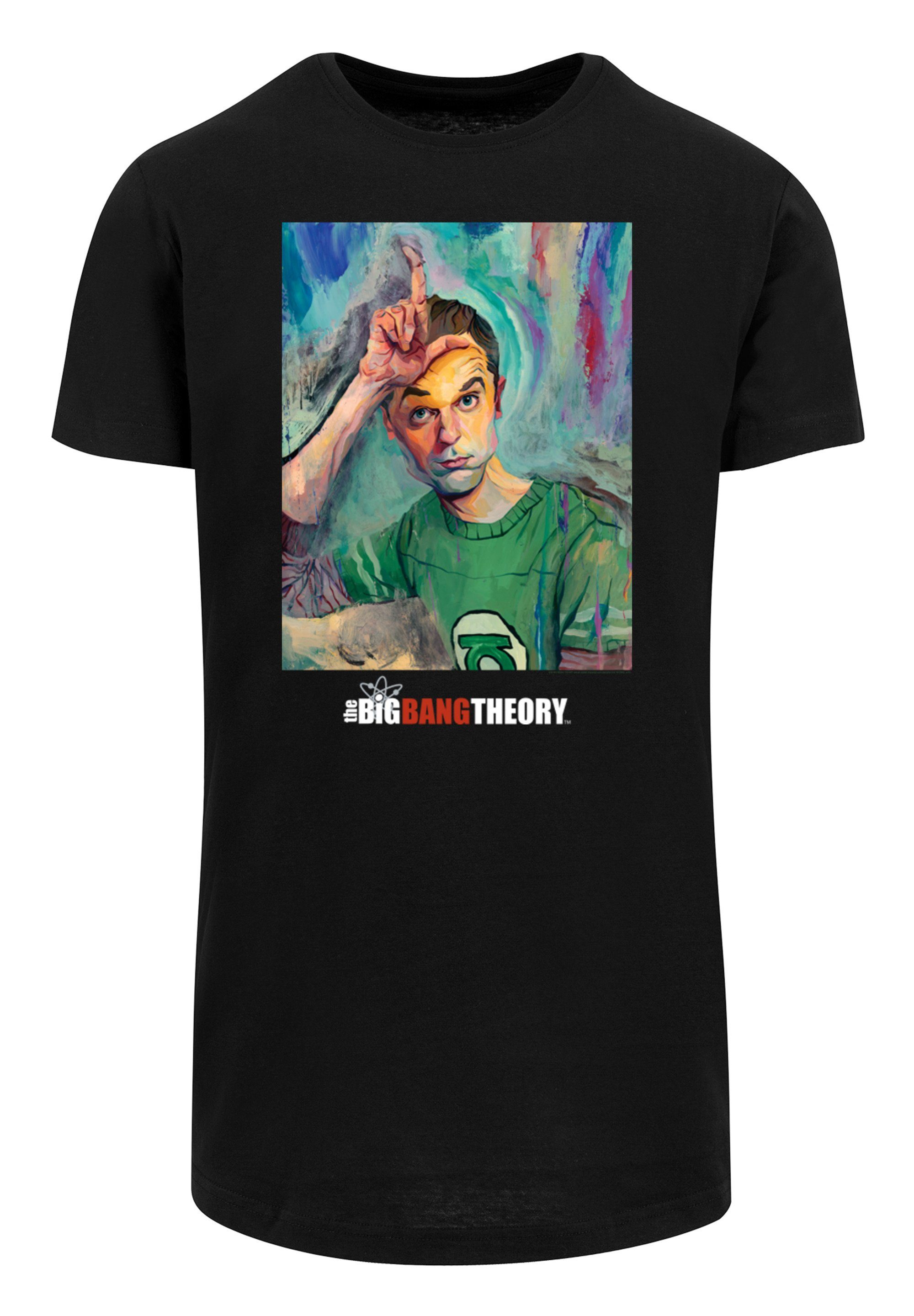 'Big Painting' Bang Theory F4NT4STIC Sheldon Long Cut T-Shirt Loser Print Shirt