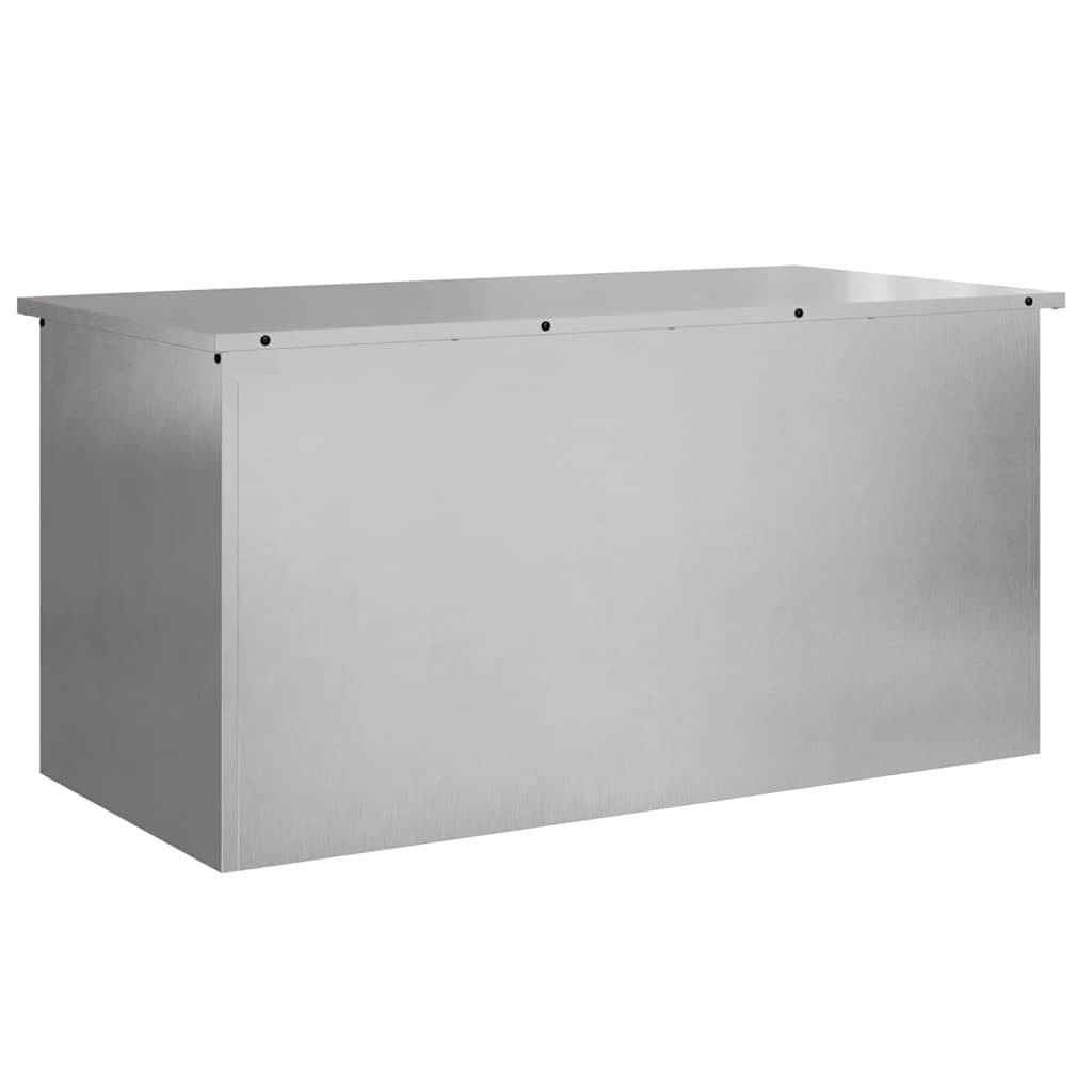 vidaXL Aufbewahrungsbox Außenlagerbox mit Speicher Silber günstig online kaufen