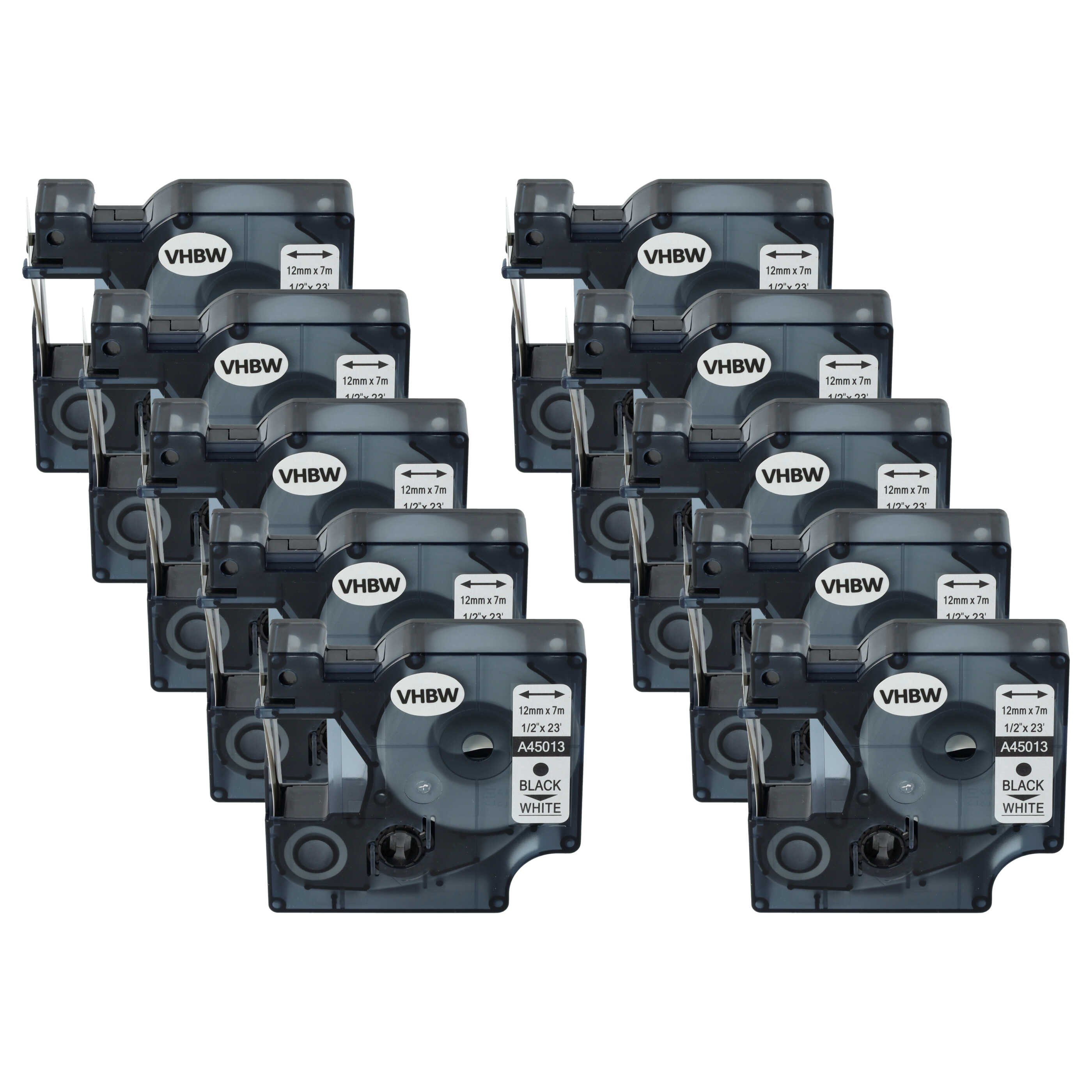 vhbw Beschriftungsband passend für Dymo LabelManager 100, 210D, 120P, 200, 260P, 100 Plus, Hochwertige Patronen für Ihren Etikettendrucker, Ihr