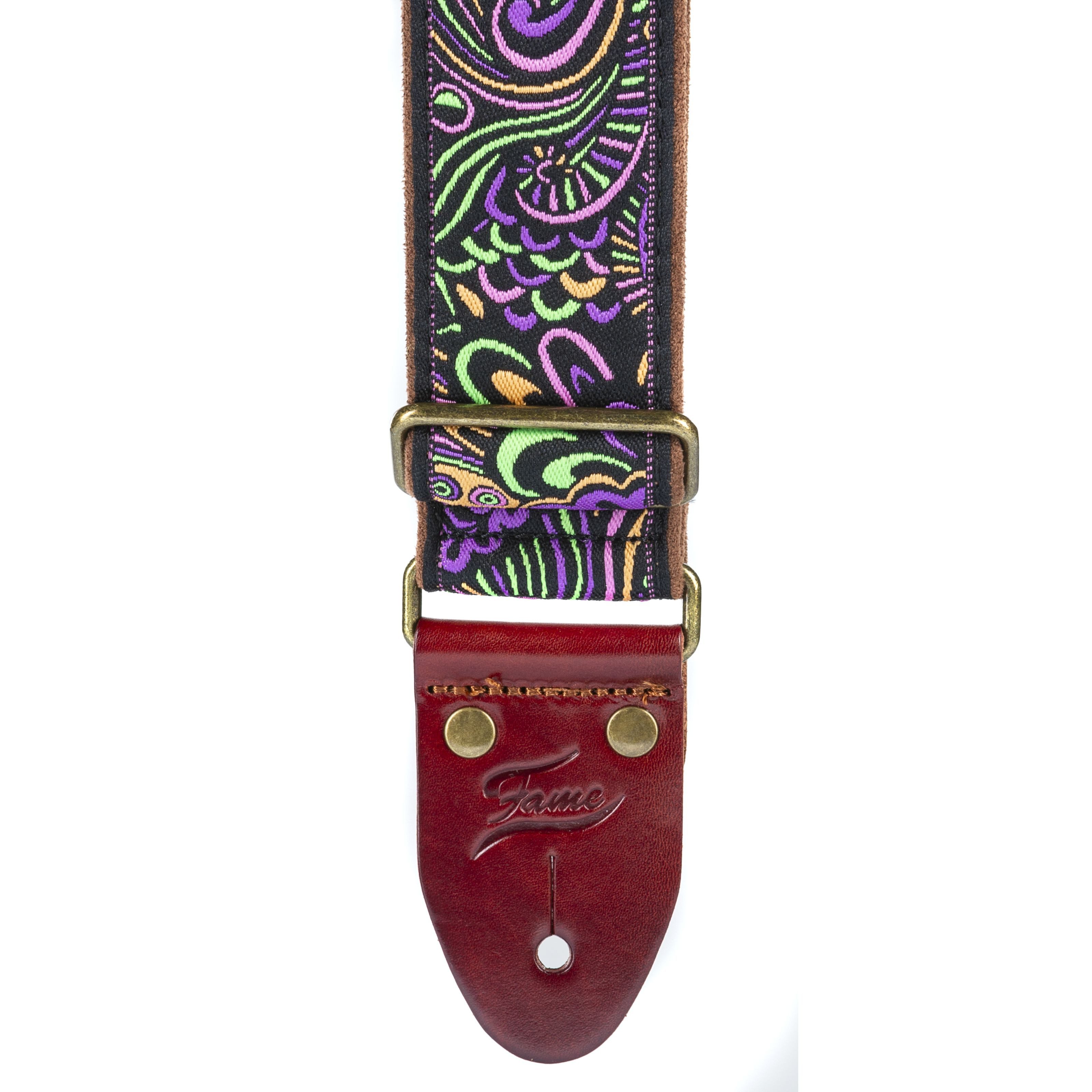 FAME Gitarrengurt, Guitar Strap Psychedelic Purple - Gitarrengurt