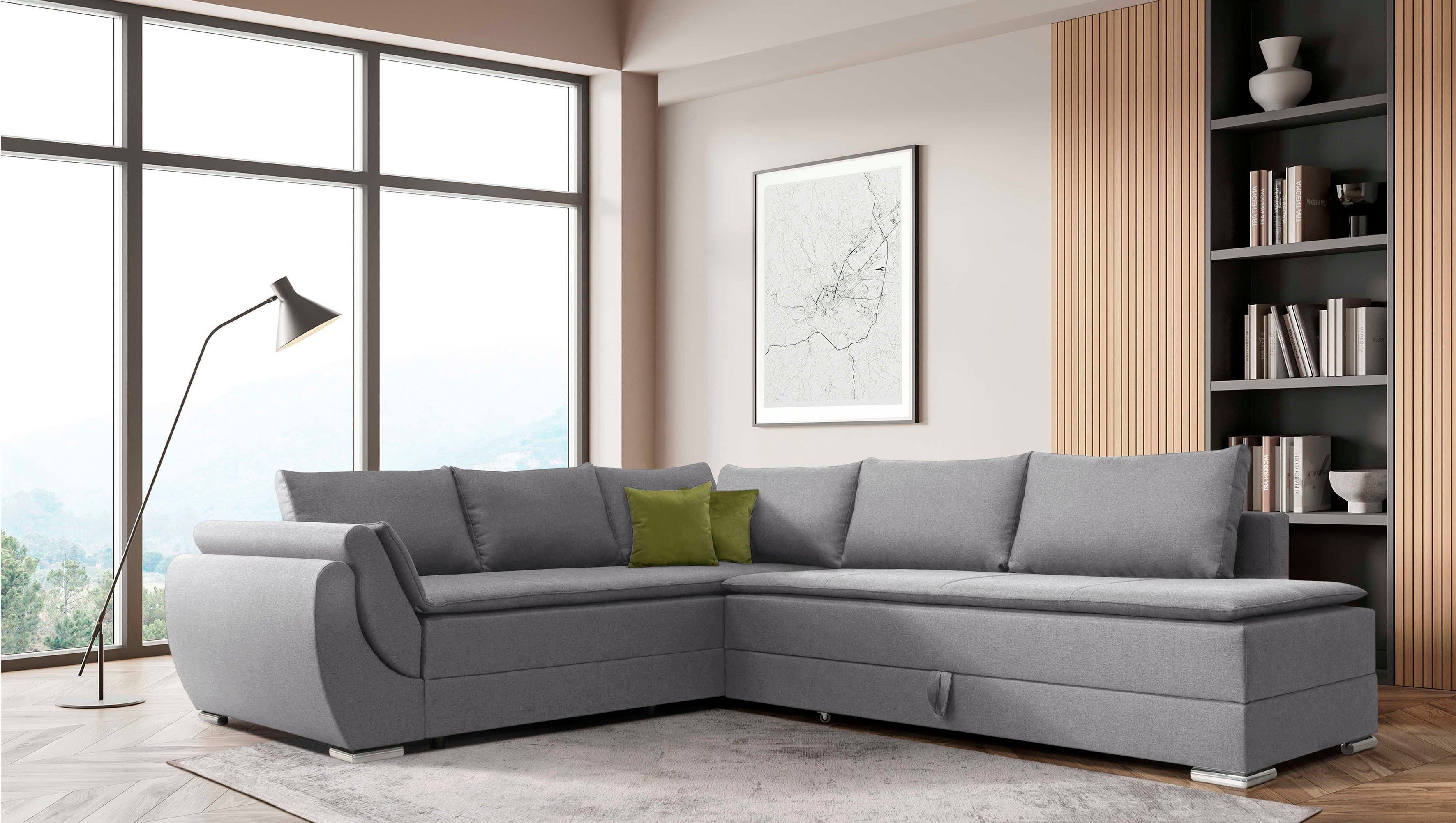 INOSIGN Ecksofa Göteborg, mit Boxspring-Bettfunktion und günstig online kaufen