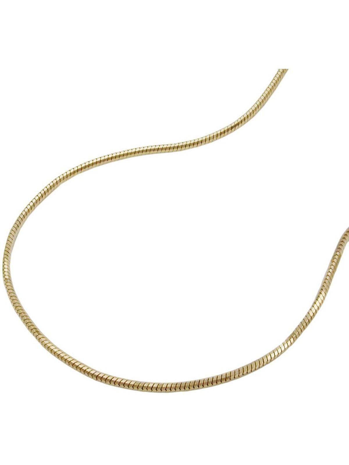 Gallay Schlangenkette 14Kt GOLD 5-kant 42cm (1-tlg) Kette 0,7mm Schlange