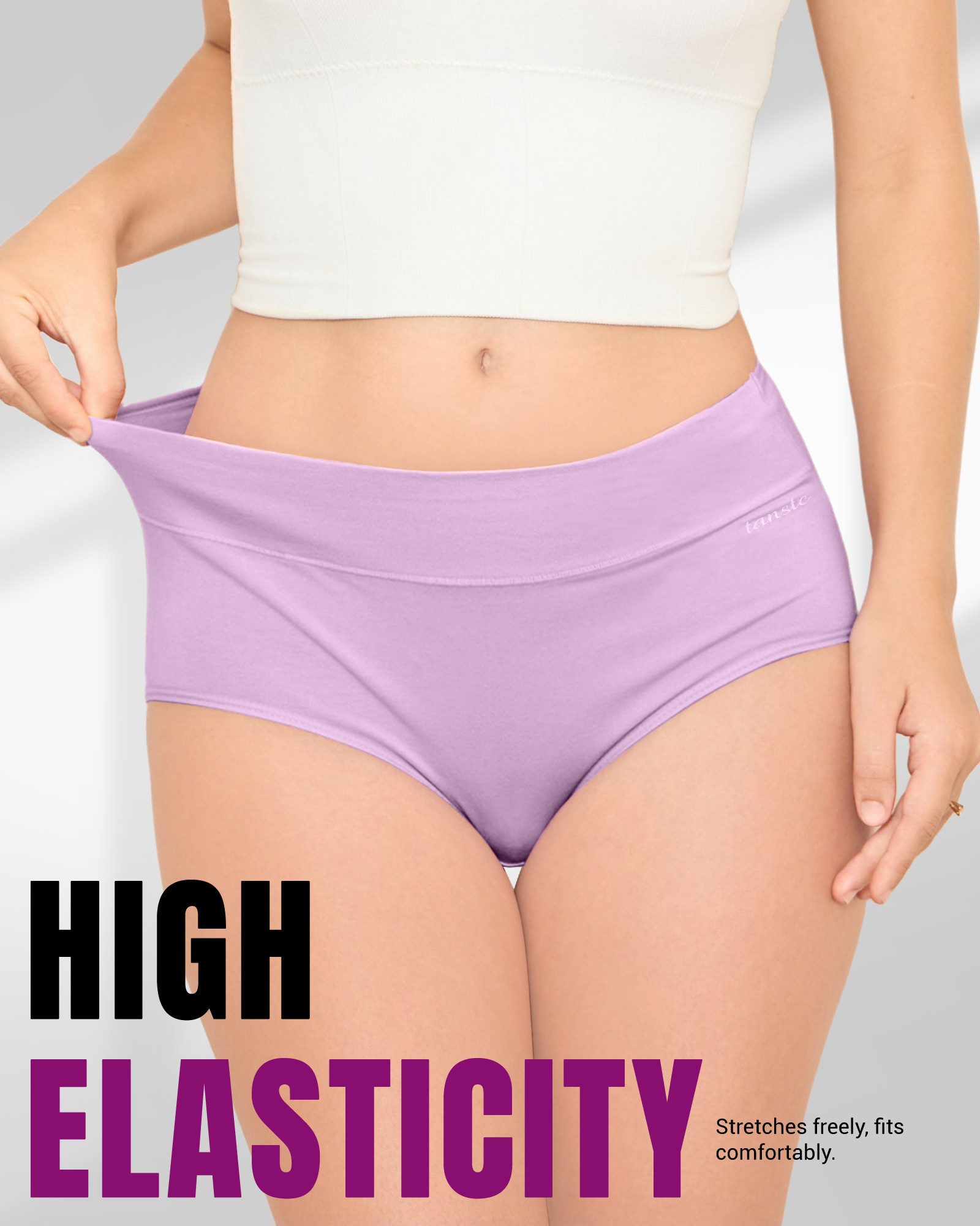 TANSTC Taillenslip Unterhosen Damen Baumwolle Slip (Packung, 5er-Pack) atmungsaktiv, hautfreundlich, elastisch, formbeständig – Bild 3 von 5