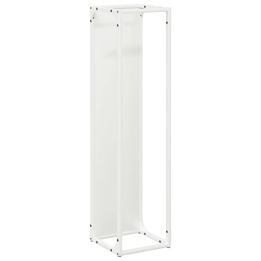 vidaXL Kaminholzregal Brennholzregal Weiß 25x25x100 cm Kaltgewalzter Stahl