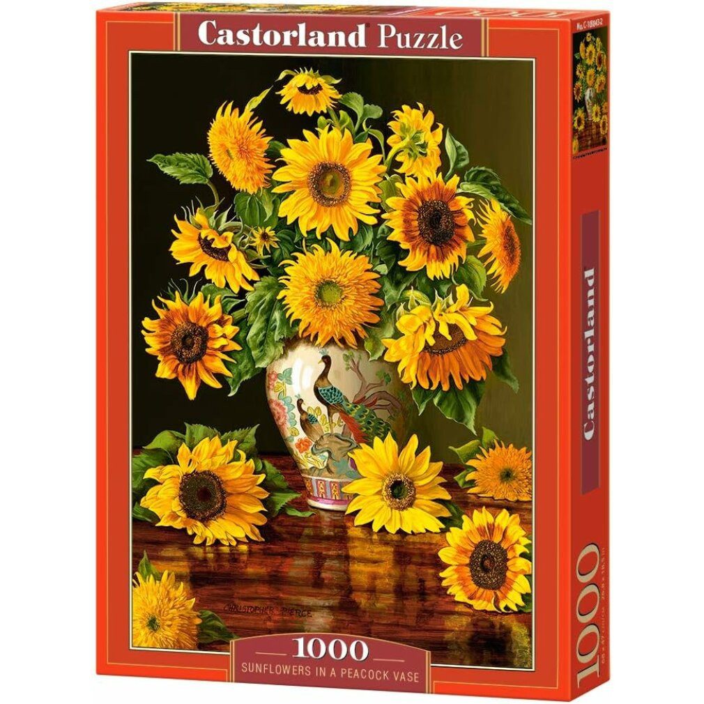 Castorland Puzzle Puzzle Sonnenblumen in einer Vase 1000 Teile, Puzzleteile