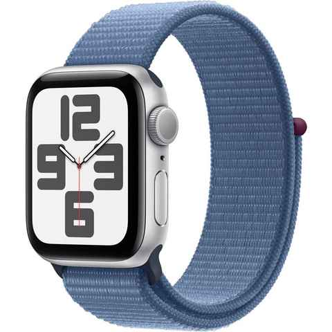 Apple Watch SE GPS 40mm One-Size Smartwatch (4 cm/1,57 Zoll, Watch OS 10), Sport Loop