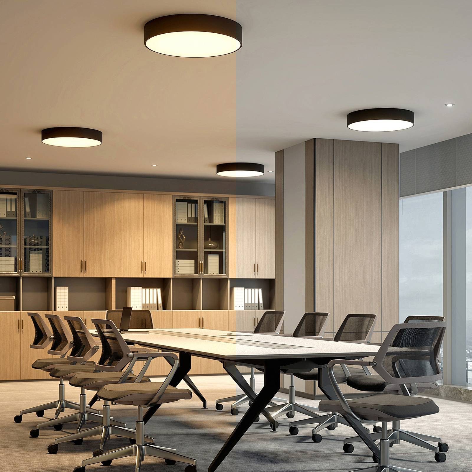 Arcchio Deckenleuchten Noabelle, Nicht enthalten, LED 46,8 W gesamt, Farbwechsel warmweiß / tageslicht