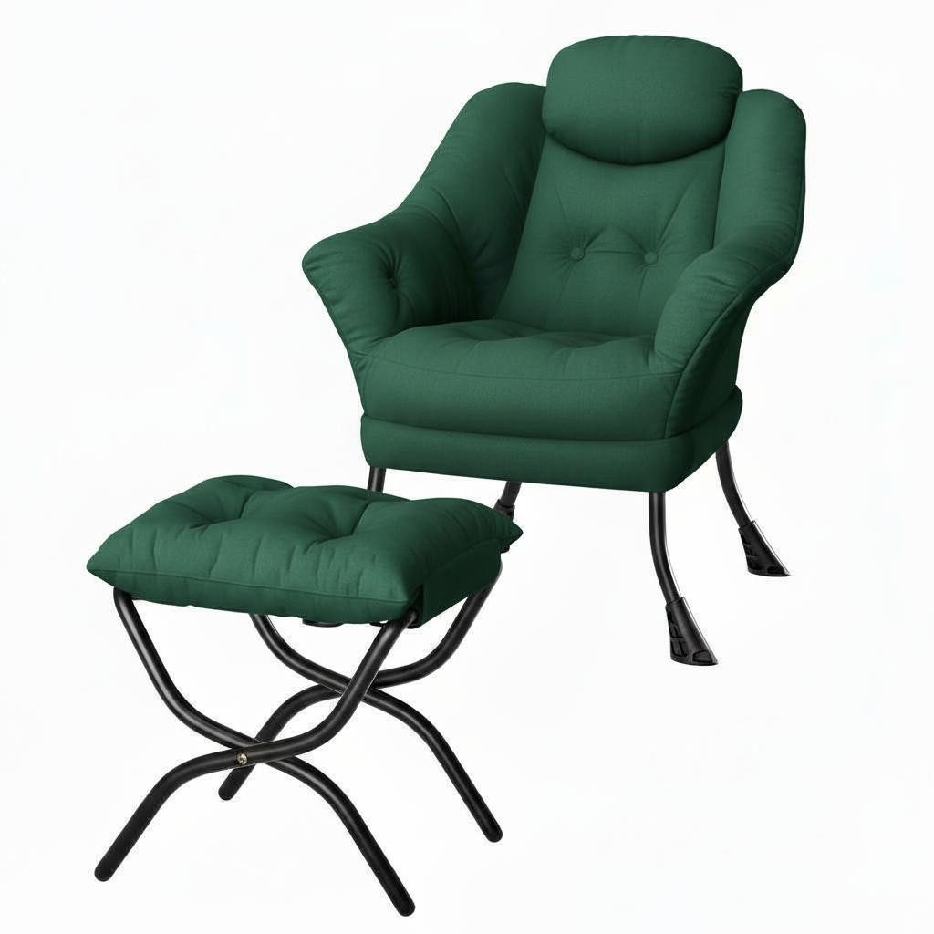 GarveeMore Ohrensessel Relaxsessel mit Hocker Ohrensessel Polstersessel Faulsesse