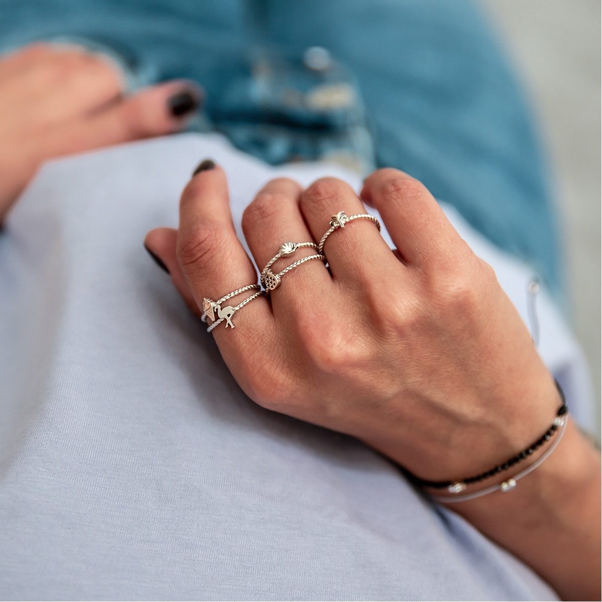 Glanzstücke München Fingerring A1298 (1-tlg), aus Sterling Silber
