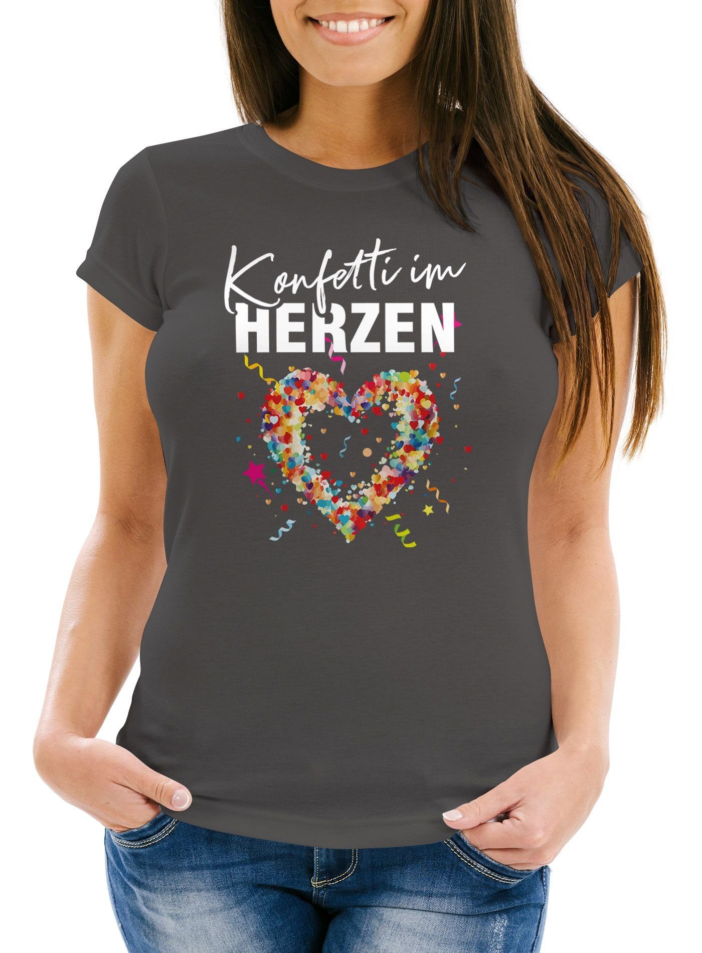 MoonWorks Print-Shirt Damen T-Shirt Fasching Karneval günstig online kaufen