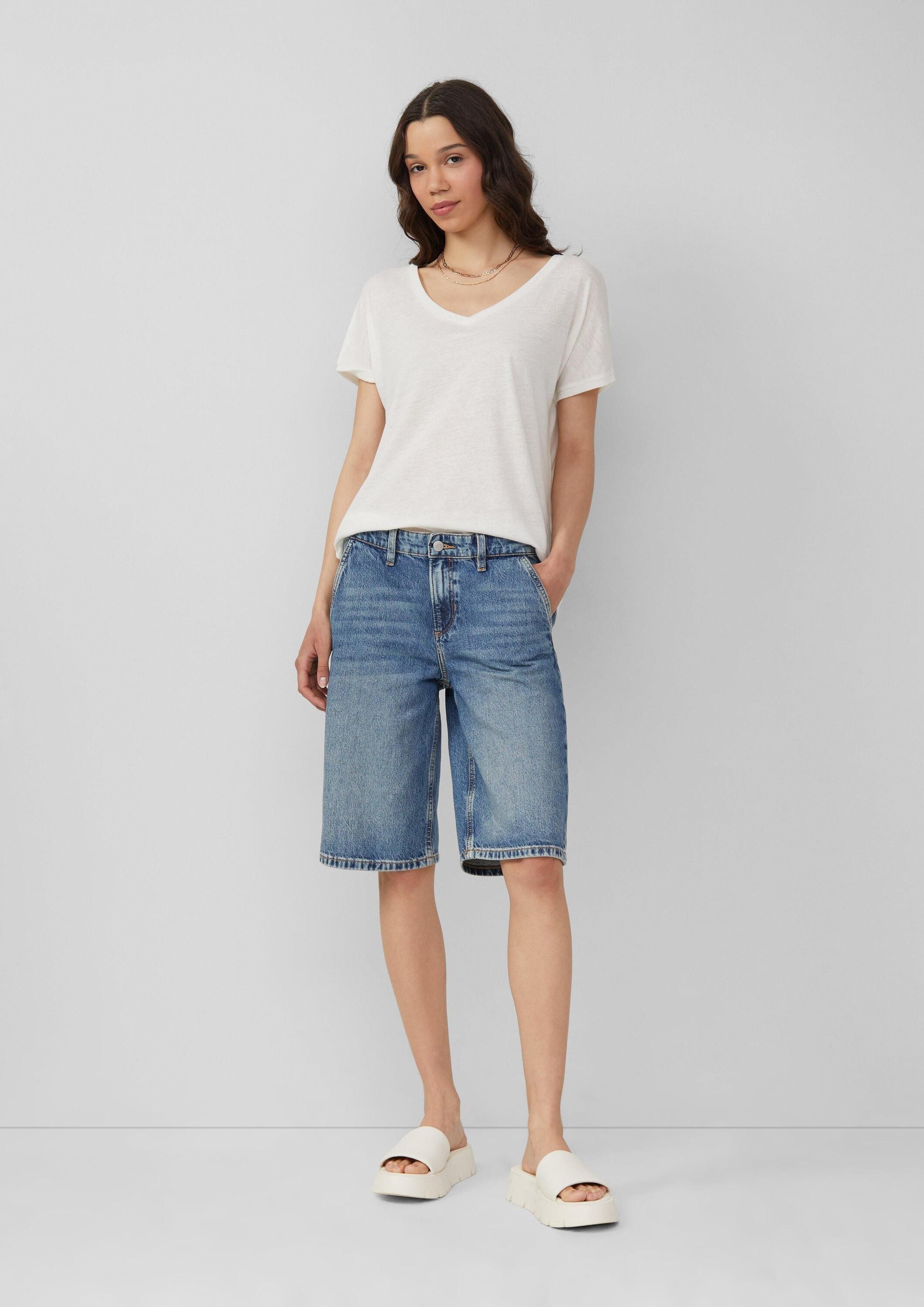 QS Jeansshorts Jeans-Hose Bermuda Skater / Relaxed Fit / Mid Rise günstig online kaufen