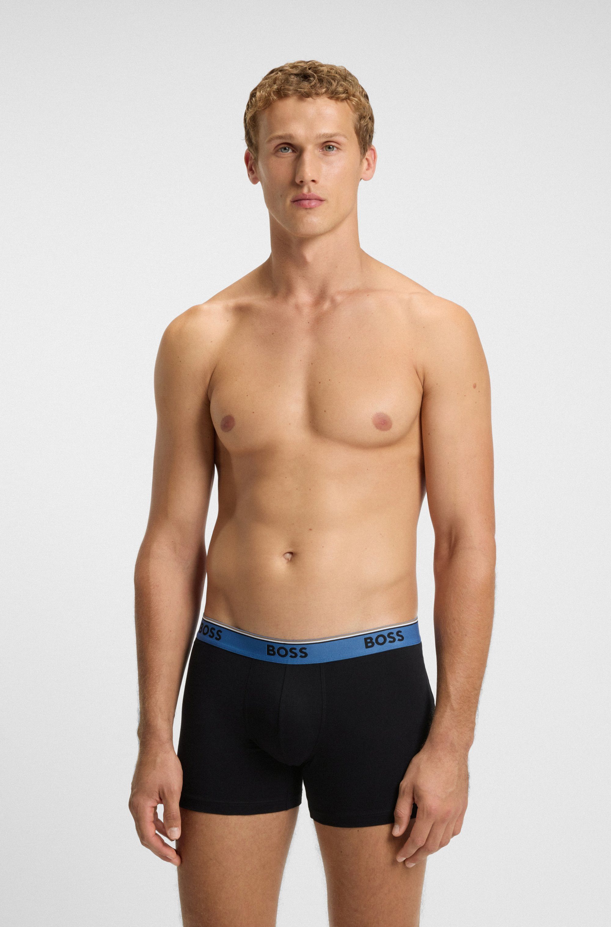 BOSS Boxershorts (Packung, 3-St) aus bequemer Stretch-Baumwolle, körpernah, mittlere Bundhöhe