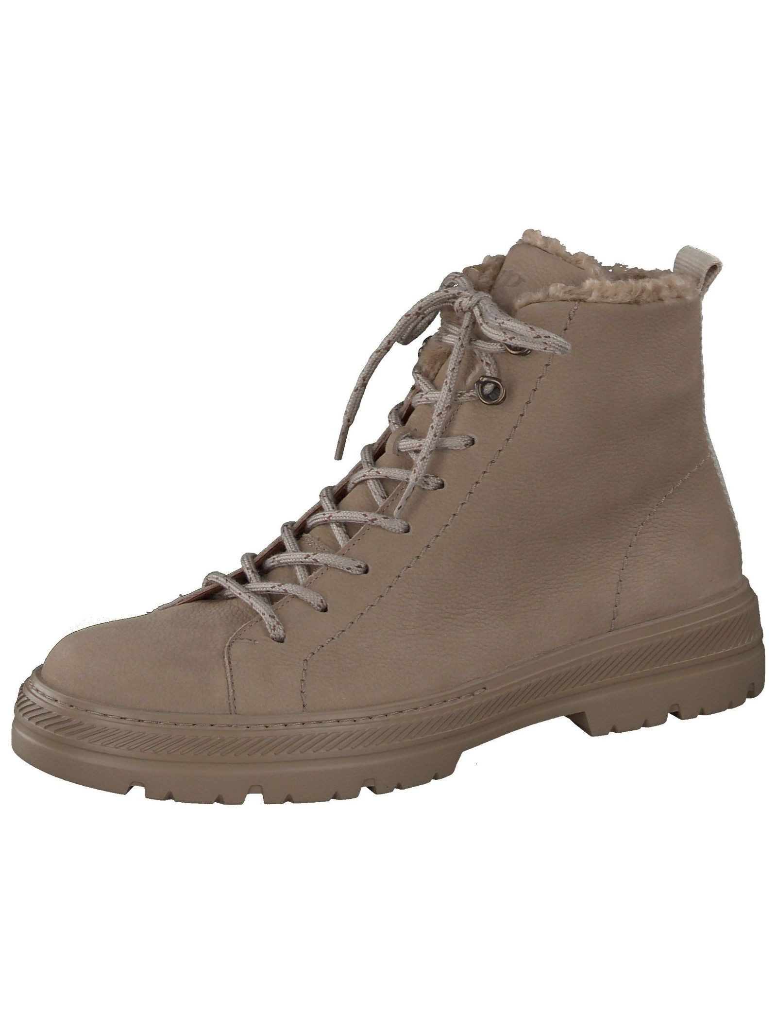 Paul Green Stiefelette Nubukleder Schnürstiefelette