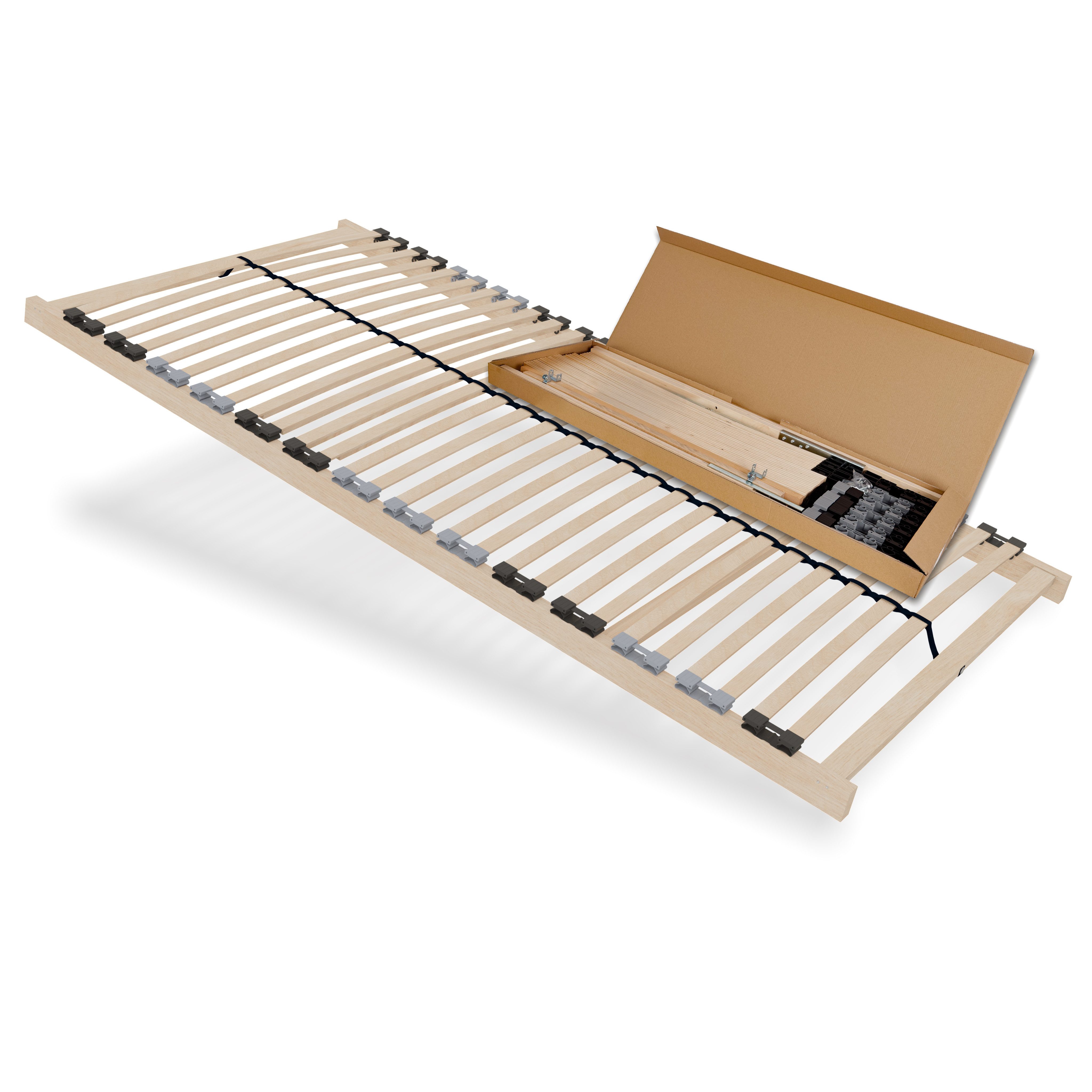 Lattenrost 7-Zonen Komfort für besten Schlaf, Schlaftroll, Stabil, atmungsaktiv & in 80x200 bis 140x200 cm