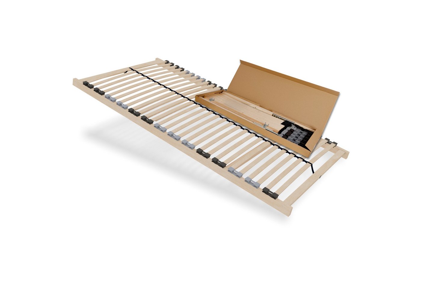 Lattenrost 7-Zonen Komfort für besten Schlaf, Schlaftroll, Stabil, atmungsaktiv & in 80x200 bis 140x200 cm