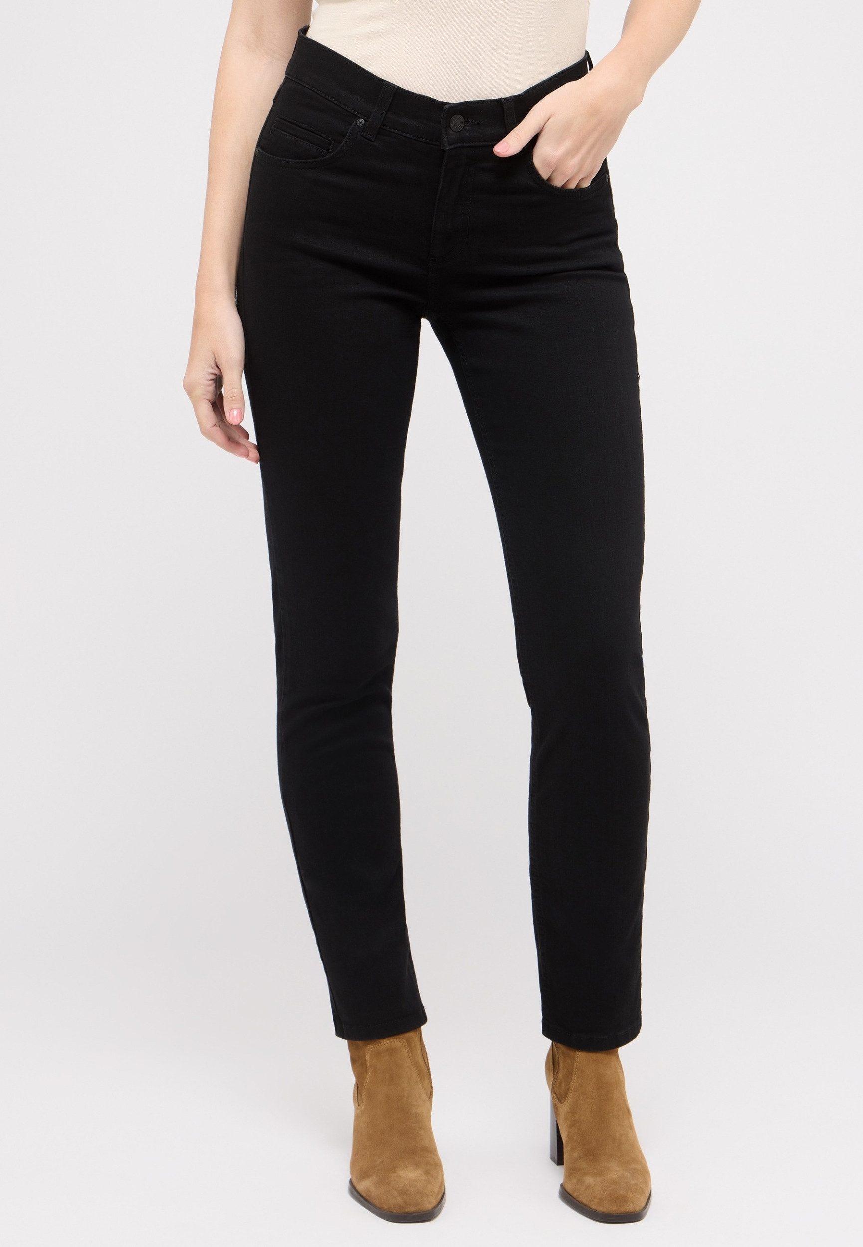 ANGELS Gerade Jeans Straight-Leg Jeans Jeans Cici mit authentischem Denim