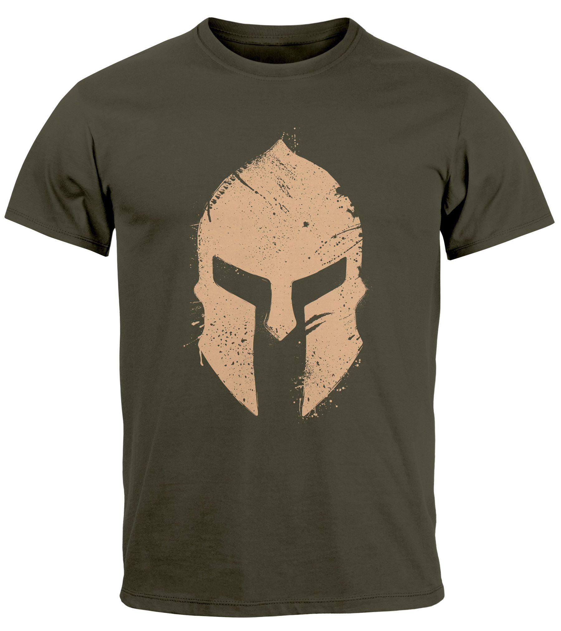 Neverless Print-Shirt Herren T-Shirt Print Sparta-Helm günstig online kaufen