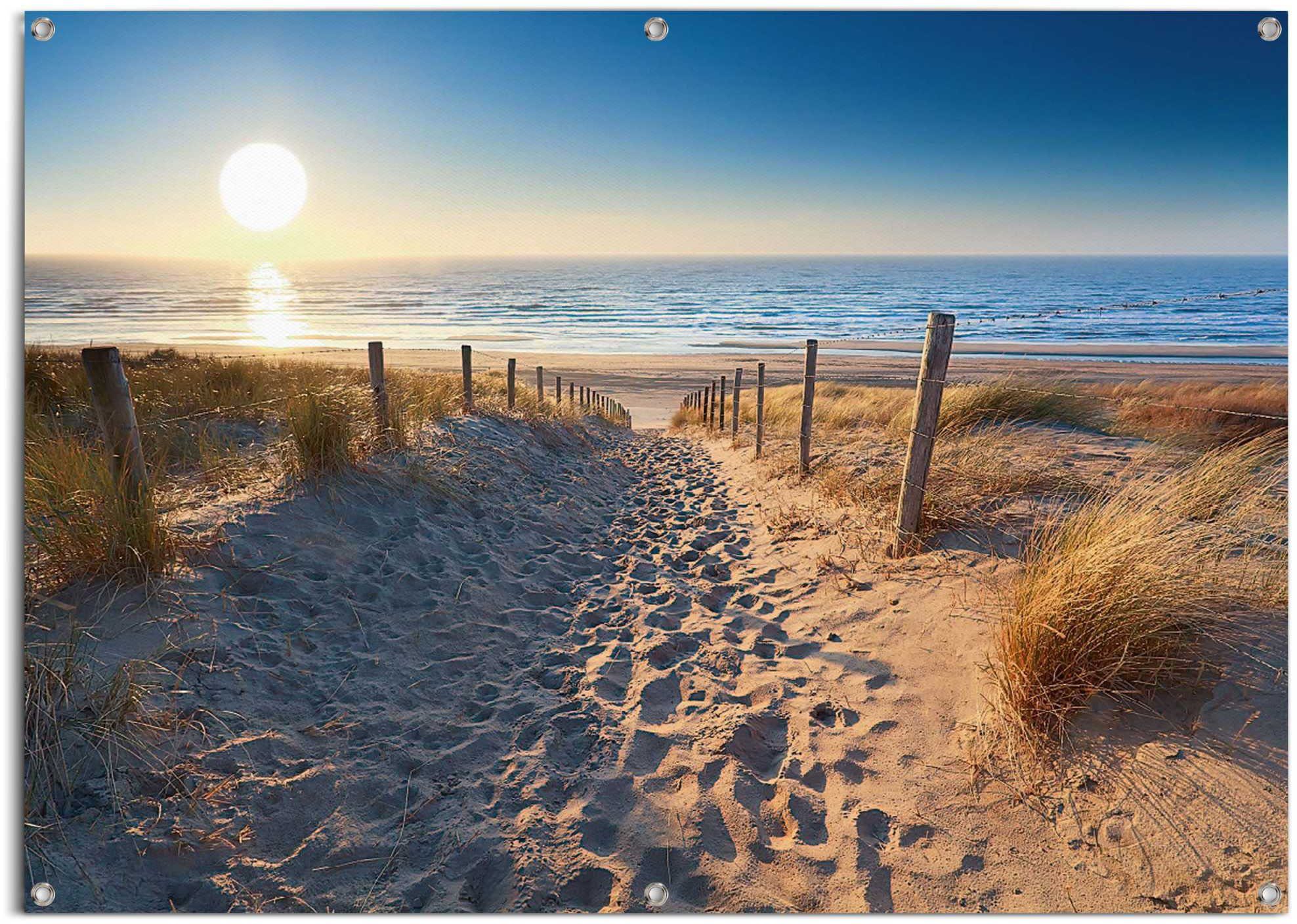 Reinders! Poster Dünenweg zum Meer, leichtes und wasserfestes Gartenposter für den Außeneinsatz