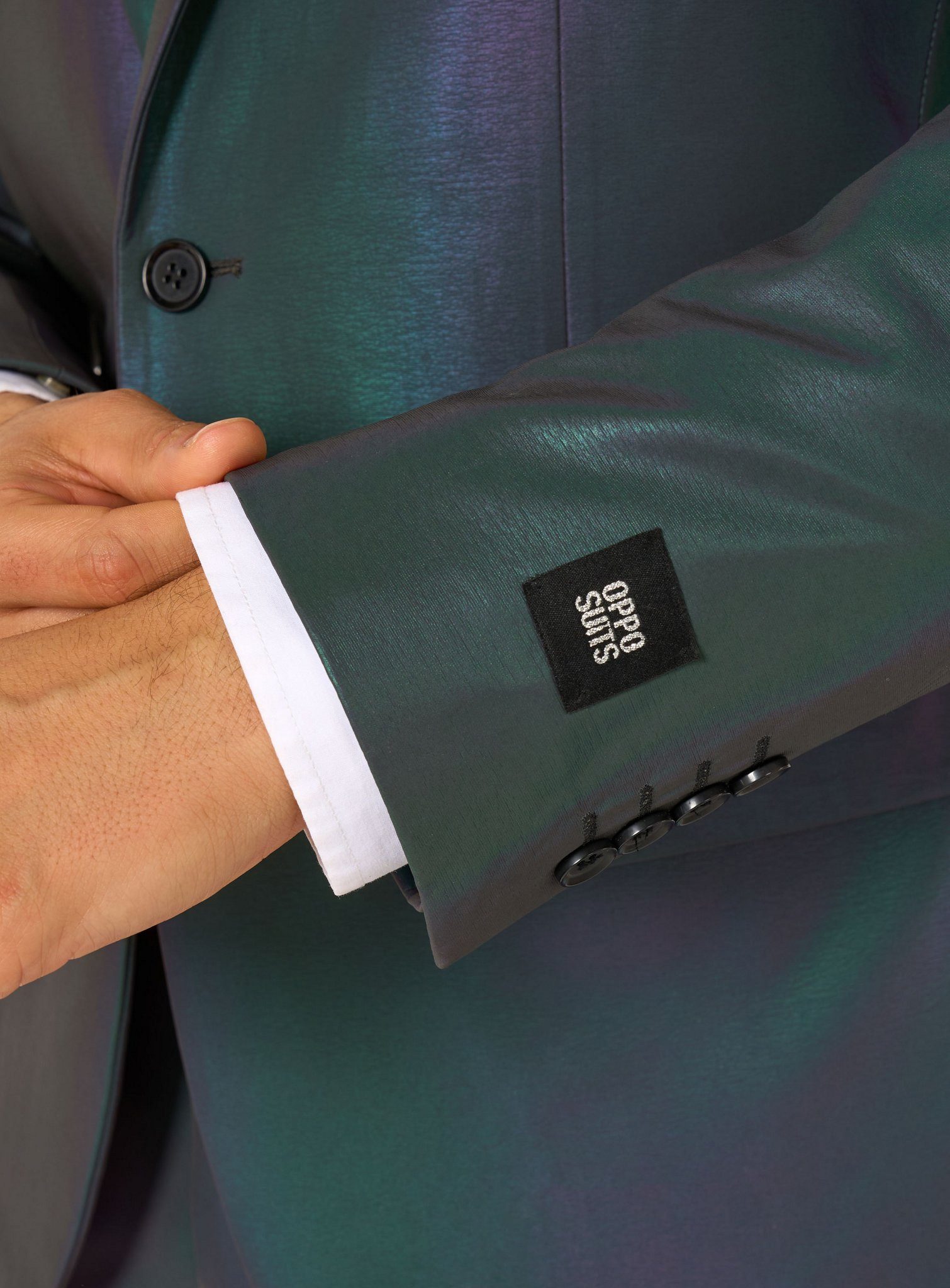 Opposuits Partyanzug Reflective Perfective Anzug, Damit erstrahlst Du auf jeder Party und bist zusätzlich verkehrssiche