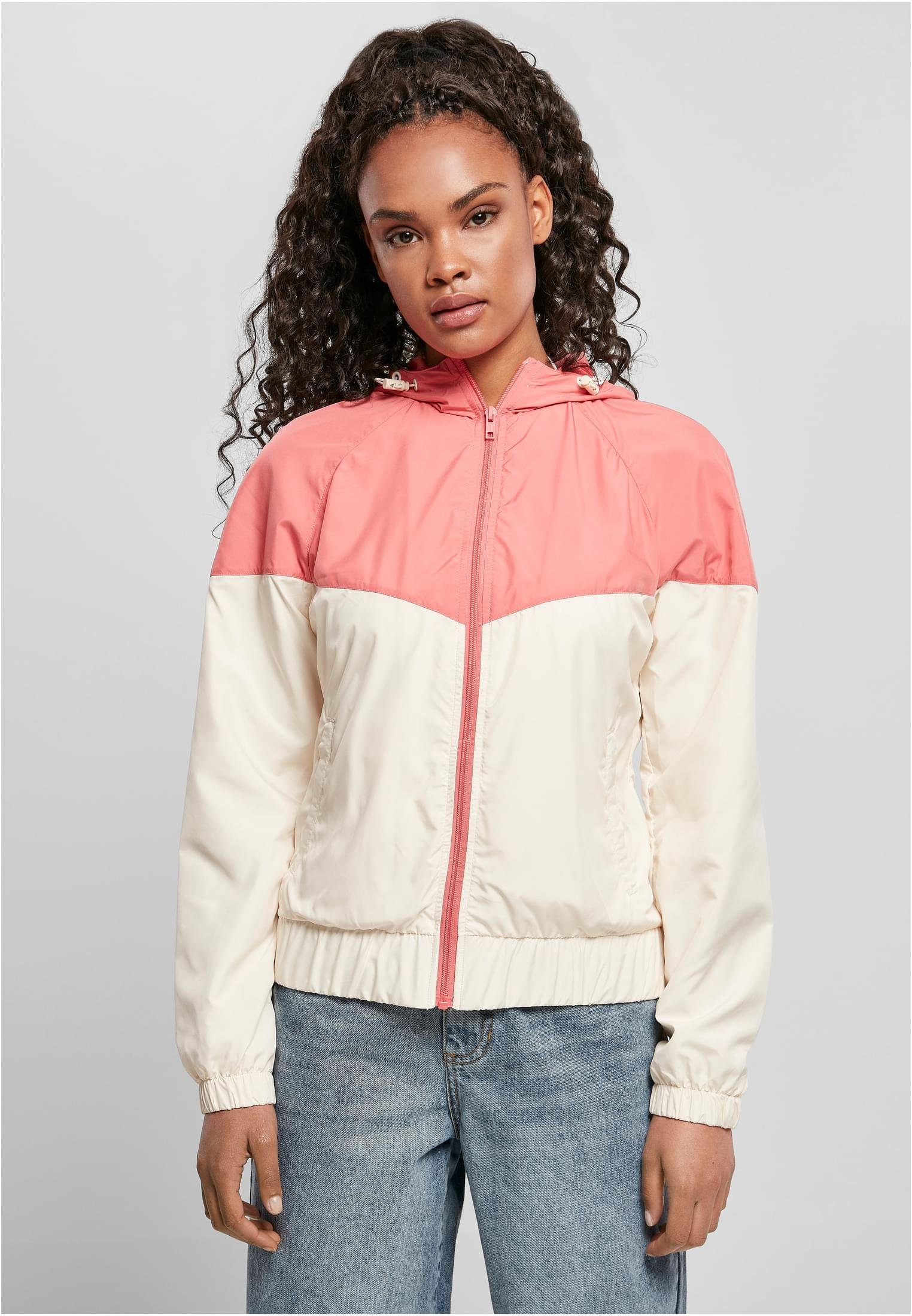 URBAN CLASSICS Sommerjacke Damen Ladies palepink/whitesand (1-St) Windbreaker Arrow