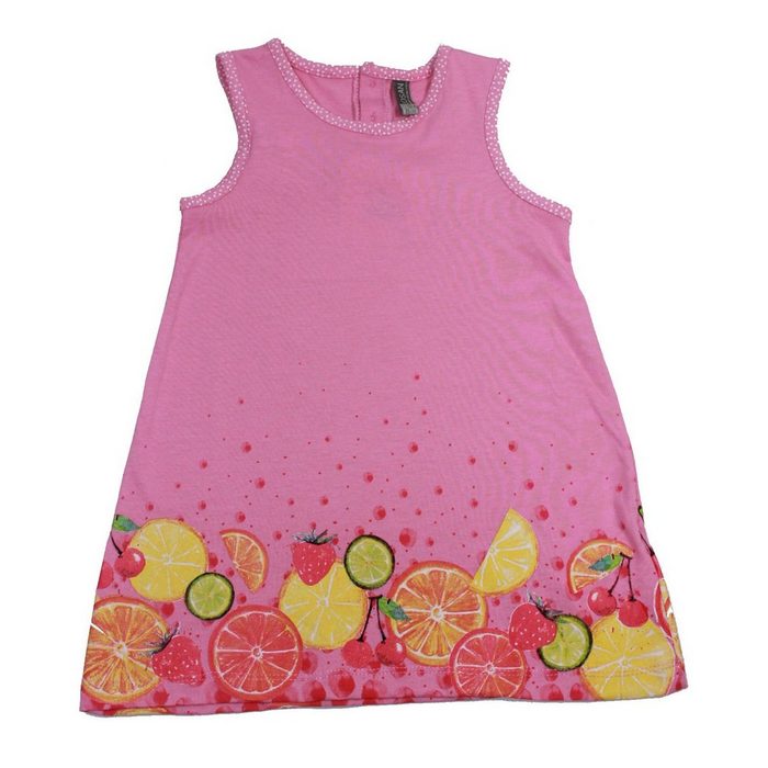 LOSAN A-Linien-Kleid Losan Mädchen Trägerkleid Kleid Früchte rosa (1-tlg)
