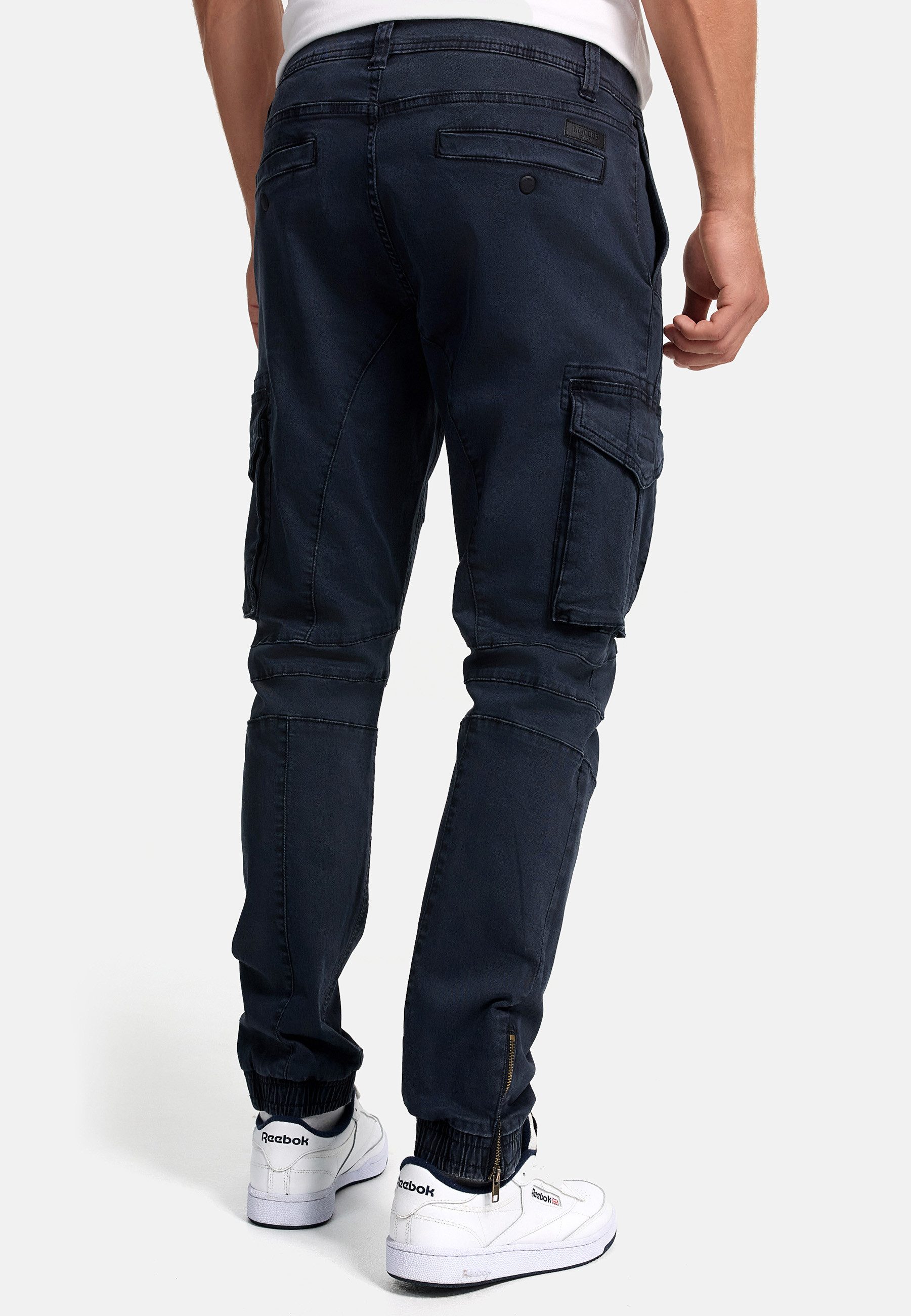 Indicode Cargohose Herren Alex Cargo Hose Herrenhose mit 6 praktischen Taschen
