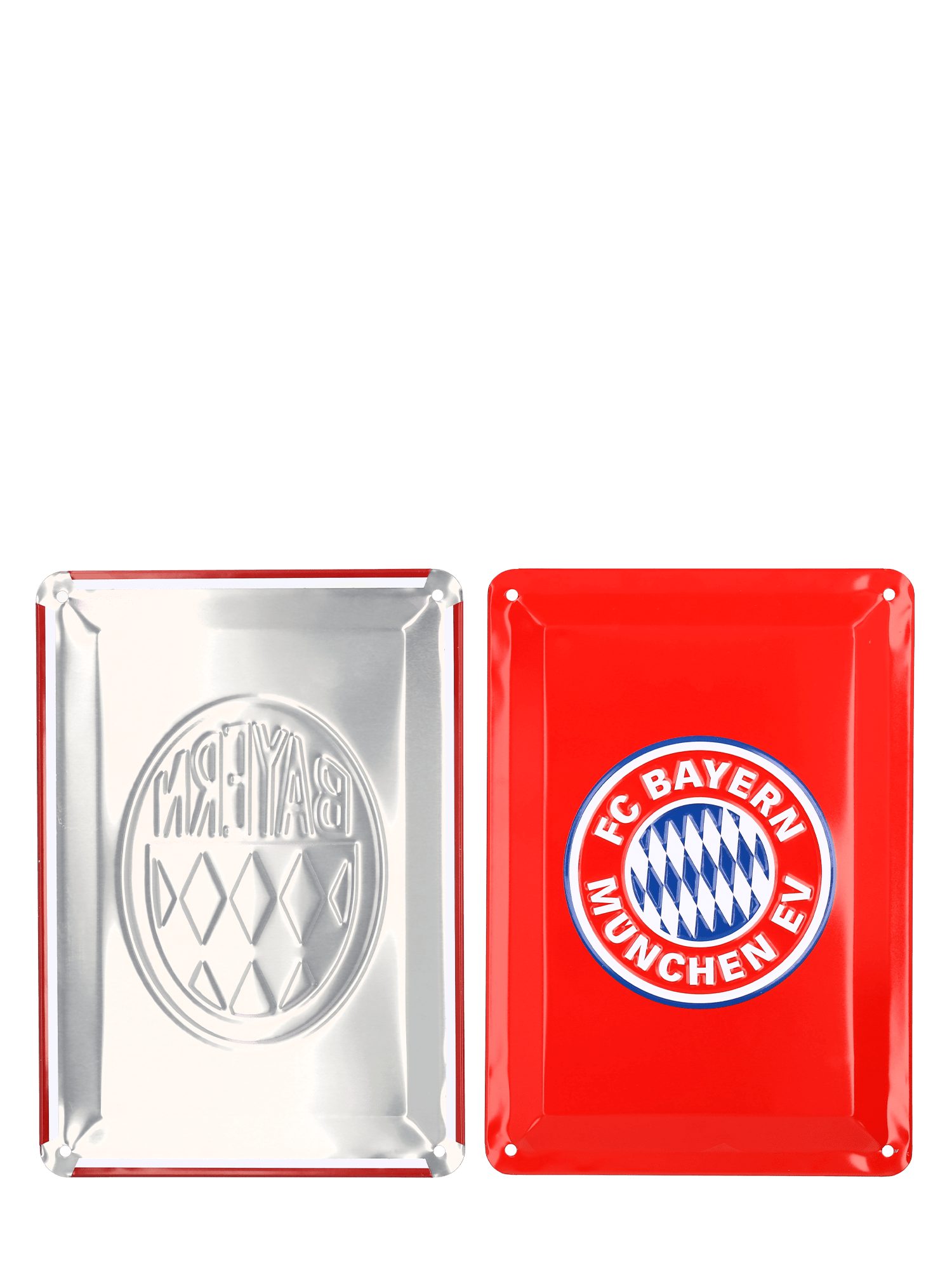 FC Bayern München Metallschild FC Bayern München I Metallschild 2er-Set Retro I Rot