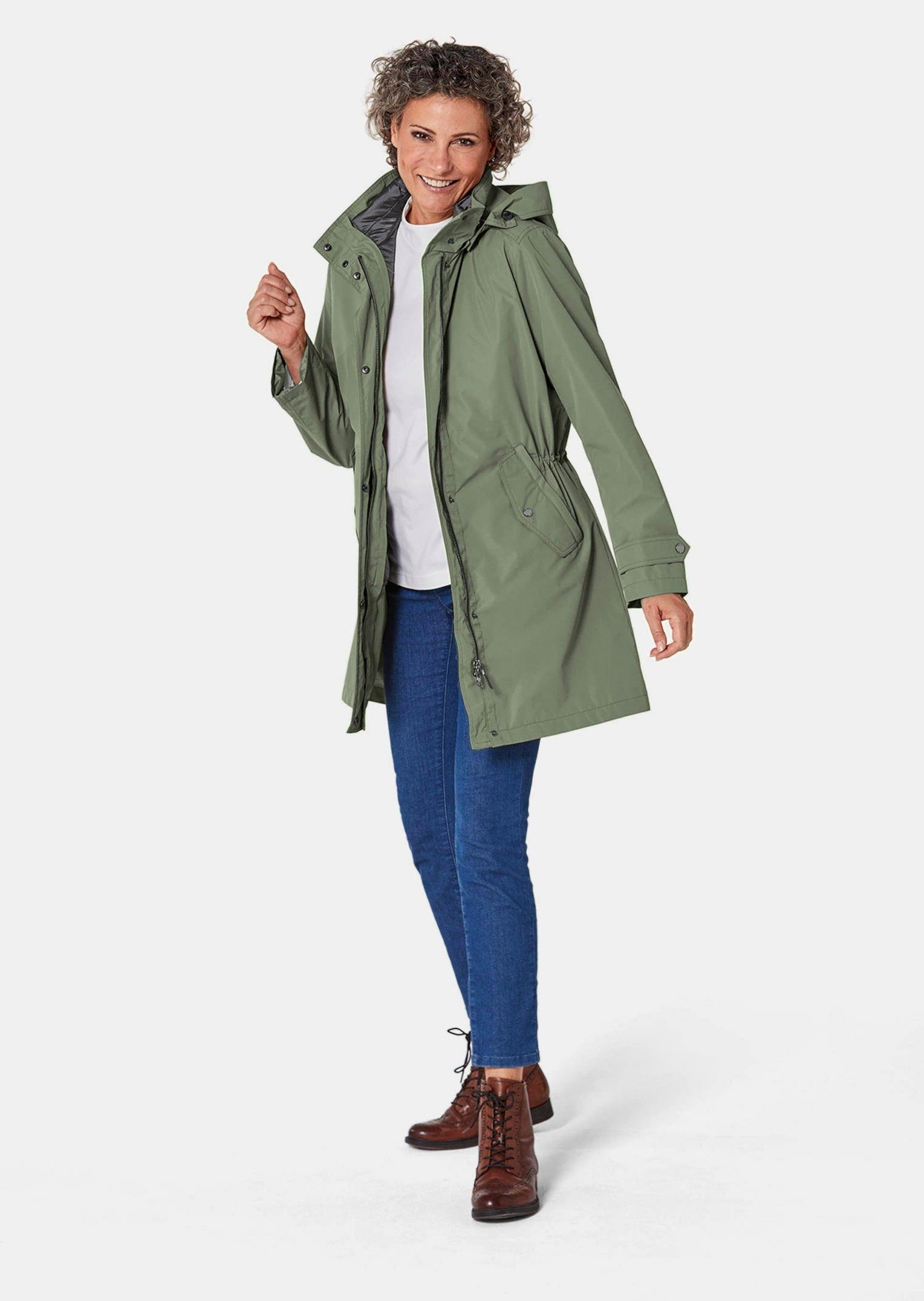 GOLDNER Funktionsjacke Kurzgröße: Kapuzenjacke mit 3-in-1-Funktion Windbreaker mit integrierter Steppweste, Stehkragen und Langarm