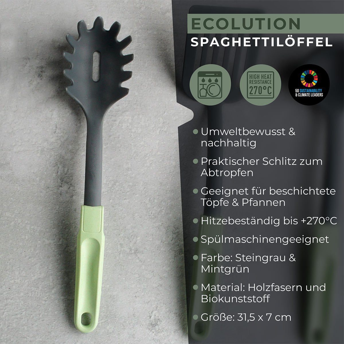 FACKELMANN Nudellöffel Spaghettilöffel