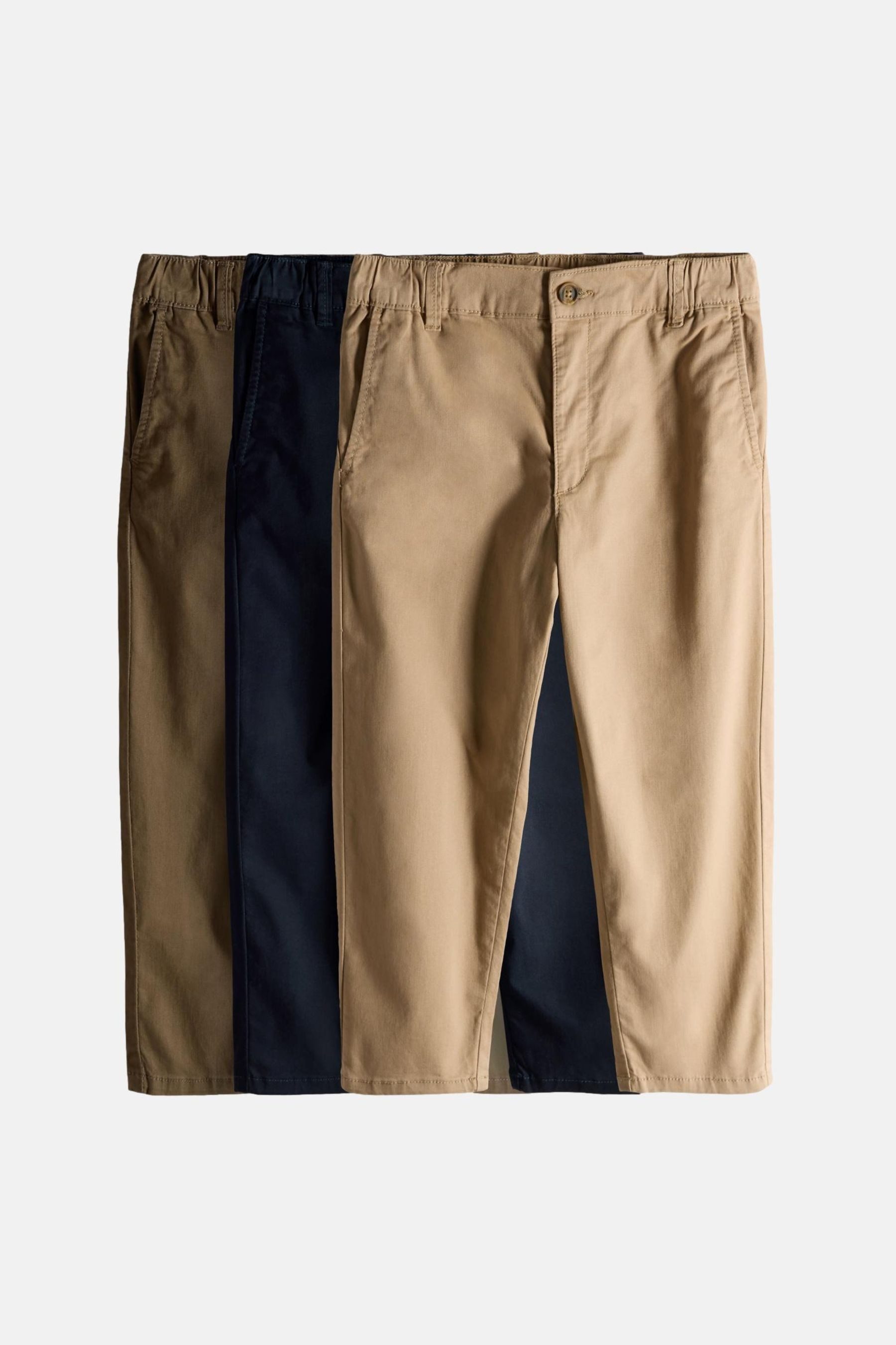 Chinohose The Set Chinohosen mit schmalem Bein, 3er-Pack