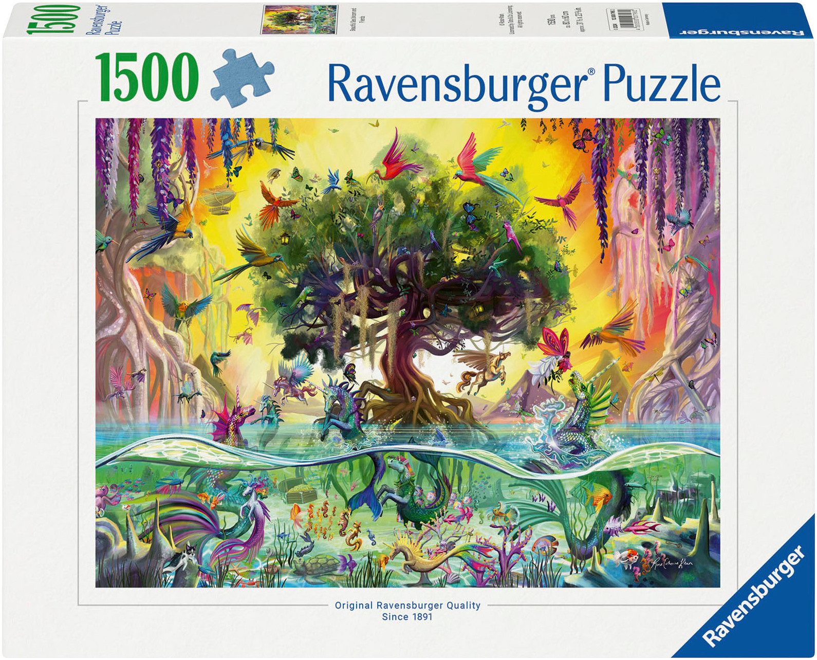 Ravensburger Puzzle Das Einhorn aus dem See und seine Freunde, 1500 Puzzleteile, Made in Germany
