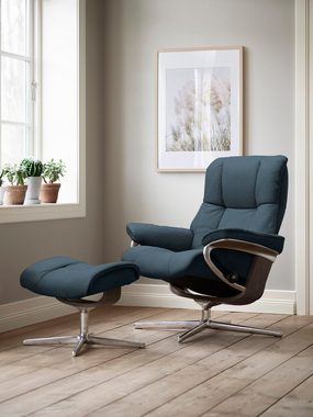 Stressless® Relaxsessel Mayfair (Set, Relaxsessel mit Hocker), mit Hocker, mit Cross Base, Розмір S, M & L, Holzakzent Wenge