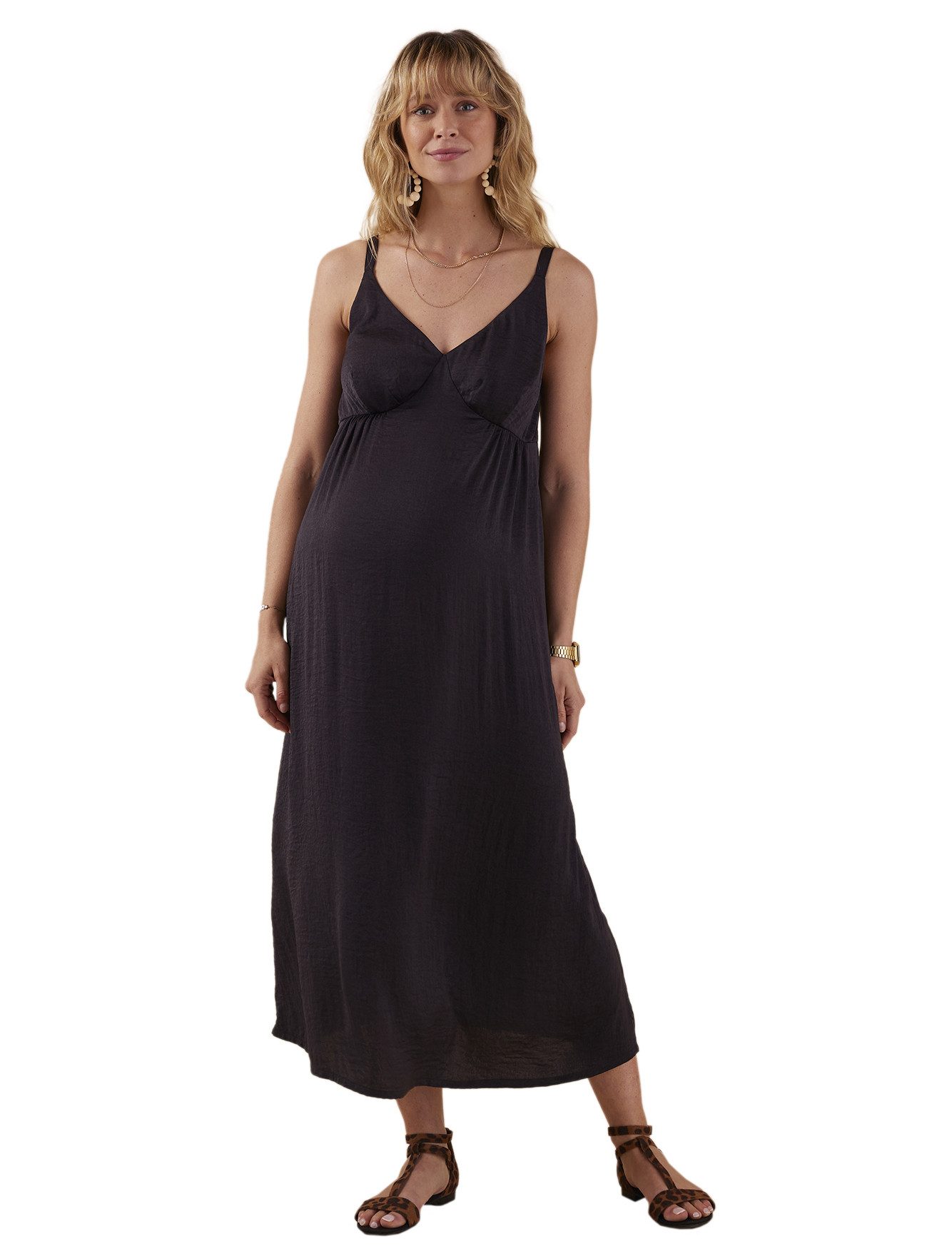 Maxikleid Langes Umstandskleid mit Trägern