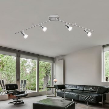 etc-shop LED Deckenleuchte, LED-Leuchtmittel fest verbaut, Warmweiß, Spotleiste Deckenleuchte verstellbar Wohnzimmerleuchte