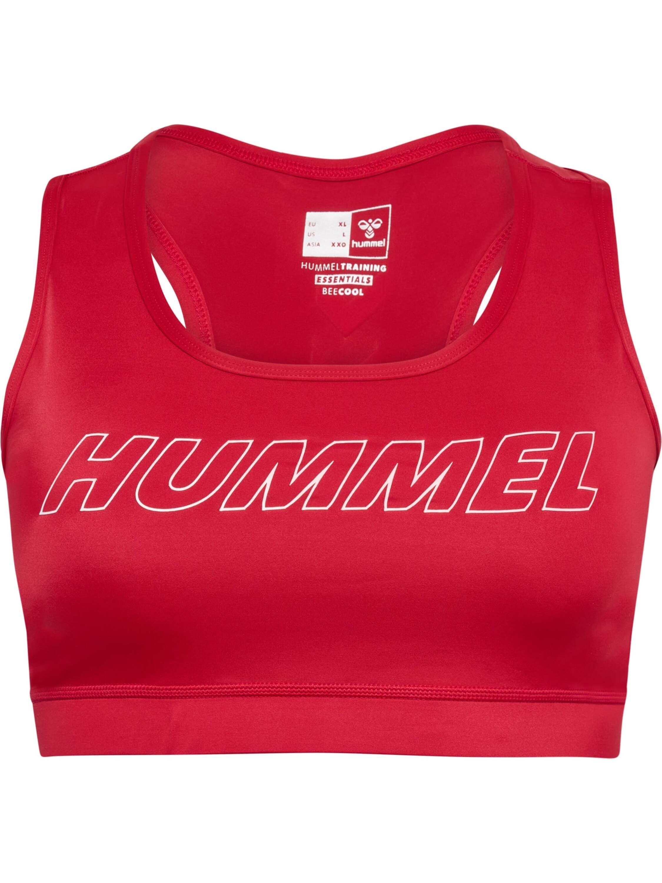 hummel Sport-BH (1-tlg) Plain/ohne Details Rot