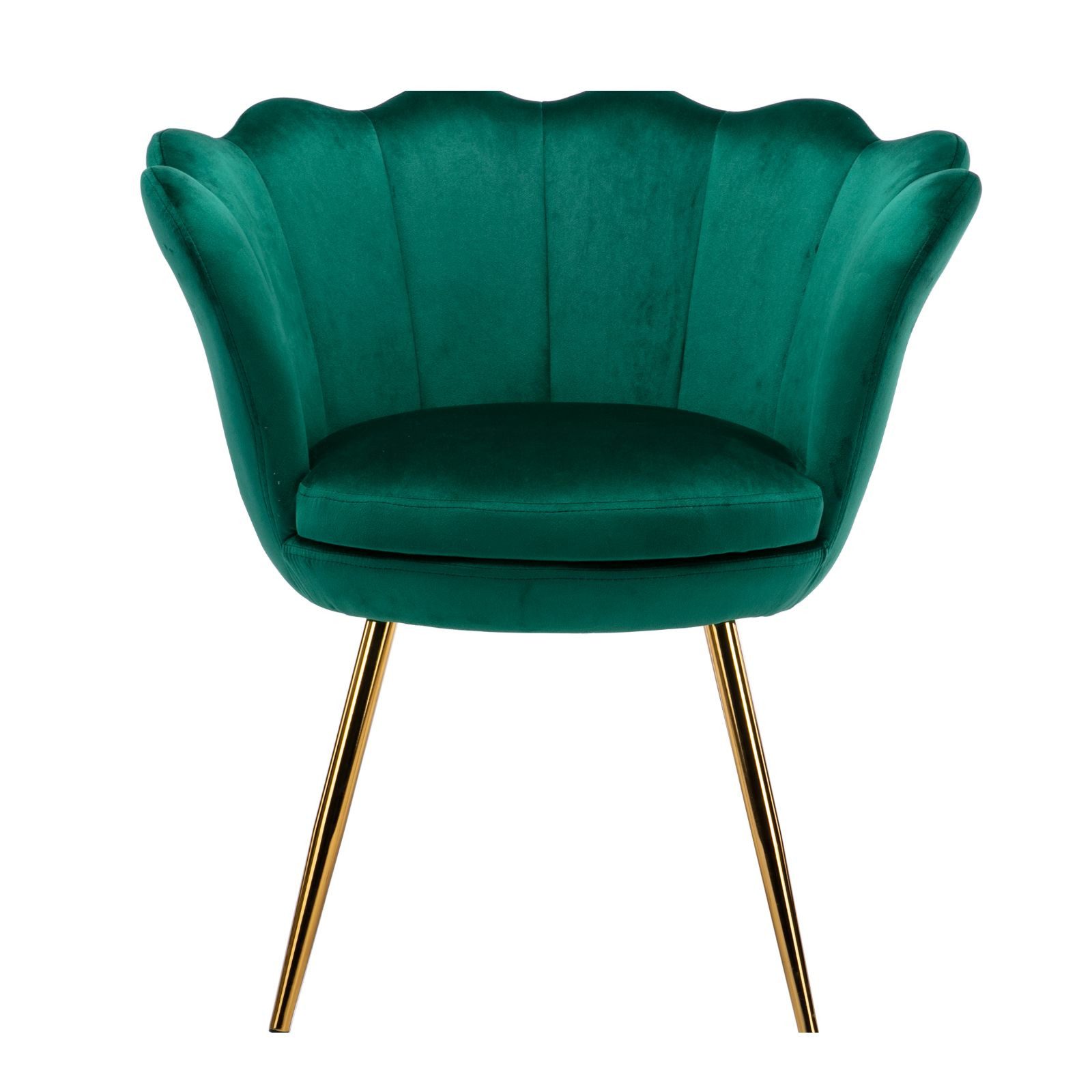 CHAIRUS Sessel Relaxsessel mit Goldfuß & Blumenform für Wohn-/Schlafzimmer (1-St), Ohrensessel, Freizeitsessel mit Kissen, Esszimmerstuhl Polsterstuhl